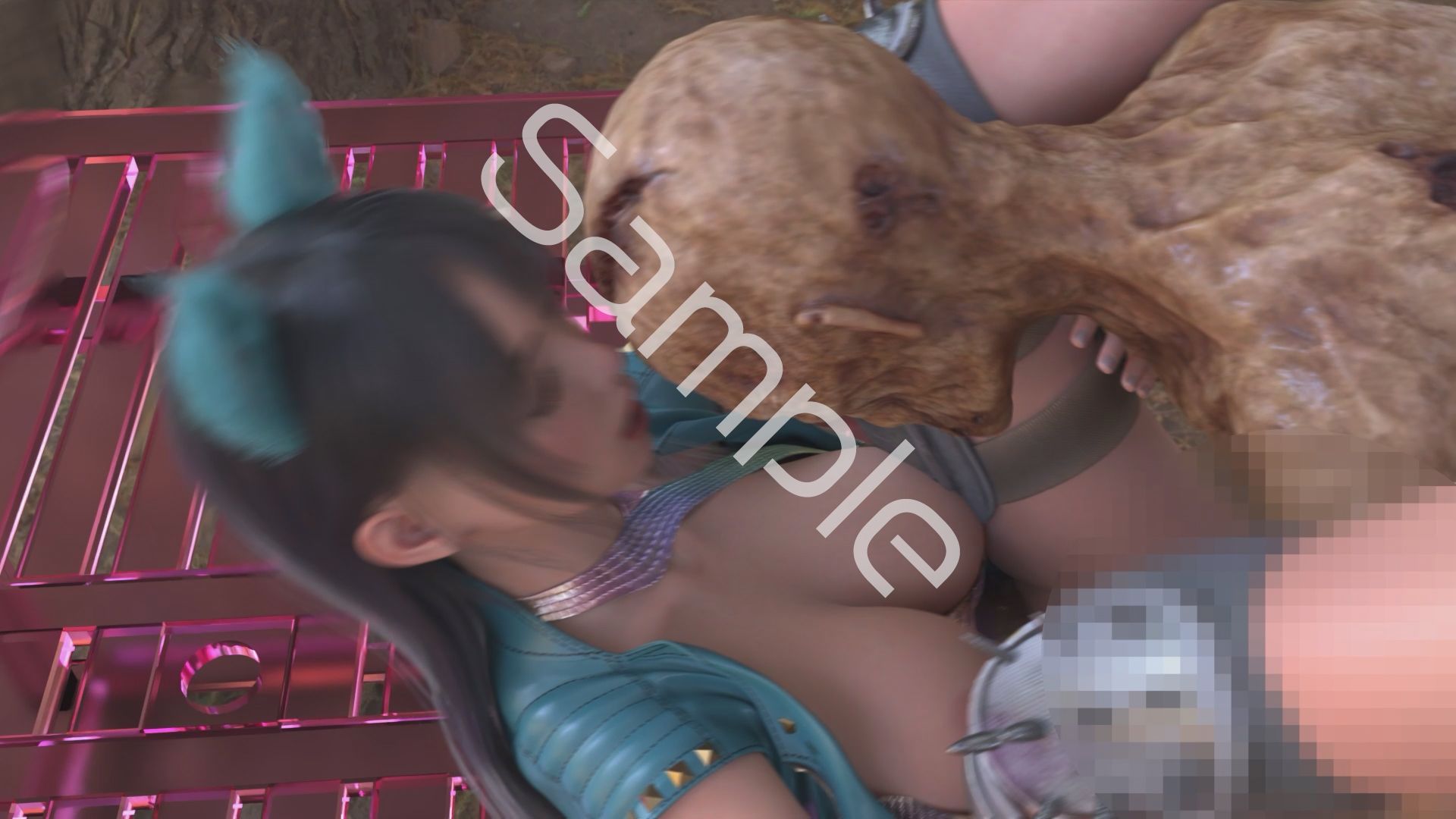 【△100】沙耶が主人公のMMORPG『編隊コレクション:Re』ゲーム動画（Vol.22:ゾンビの集団によるレ○プ被害に遭ってしまう:四十八手・「理非知らず」でおっぱい丸出し） サンプル画像3