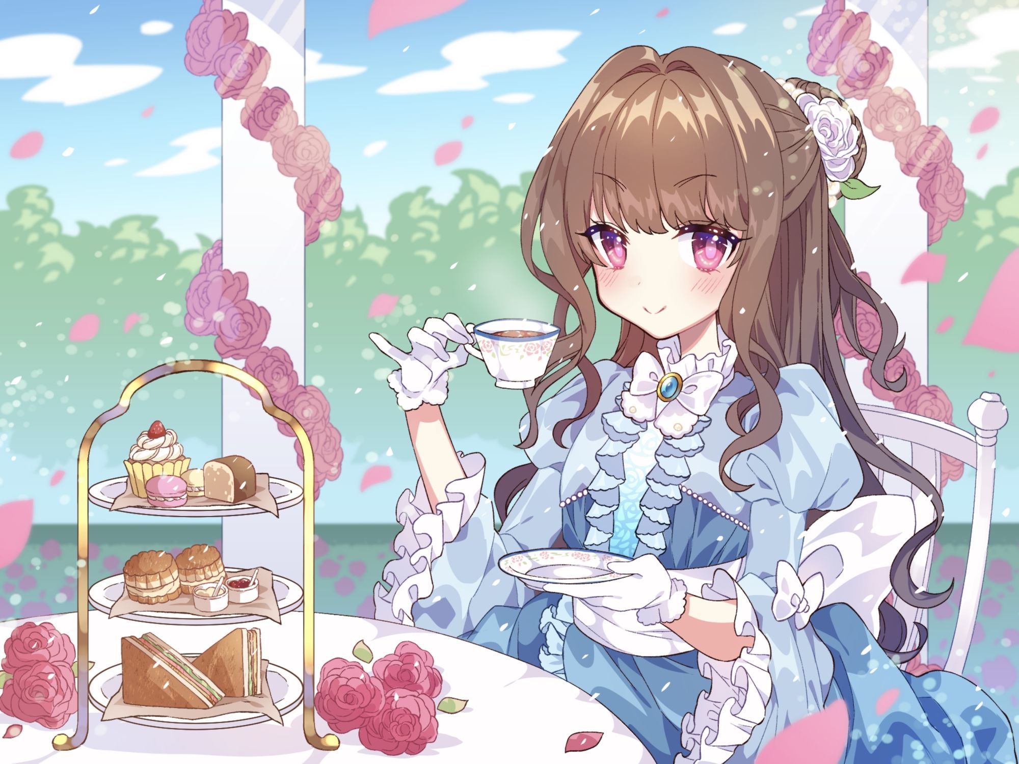 【おしがま/放尿】おしっこお漏らしお嬢様【オホ声】 サンプル画像2