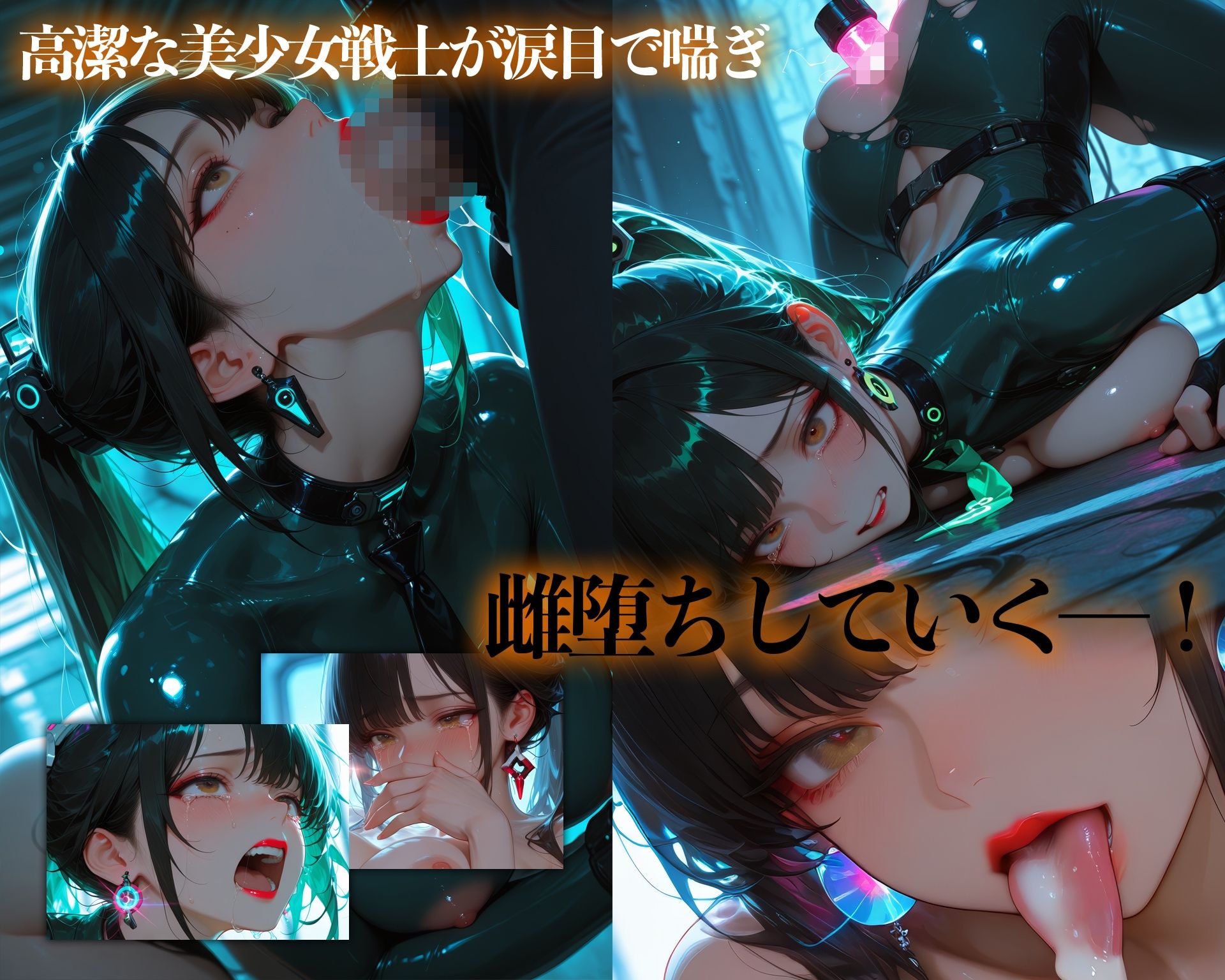 【イラスト＋アニメ付き】イヴ完全服従、ナノスーツの美少女戦士肉便器調教記録〜イヴの敏感おま●こ24時間搾精耐久〜 サンプル画像5