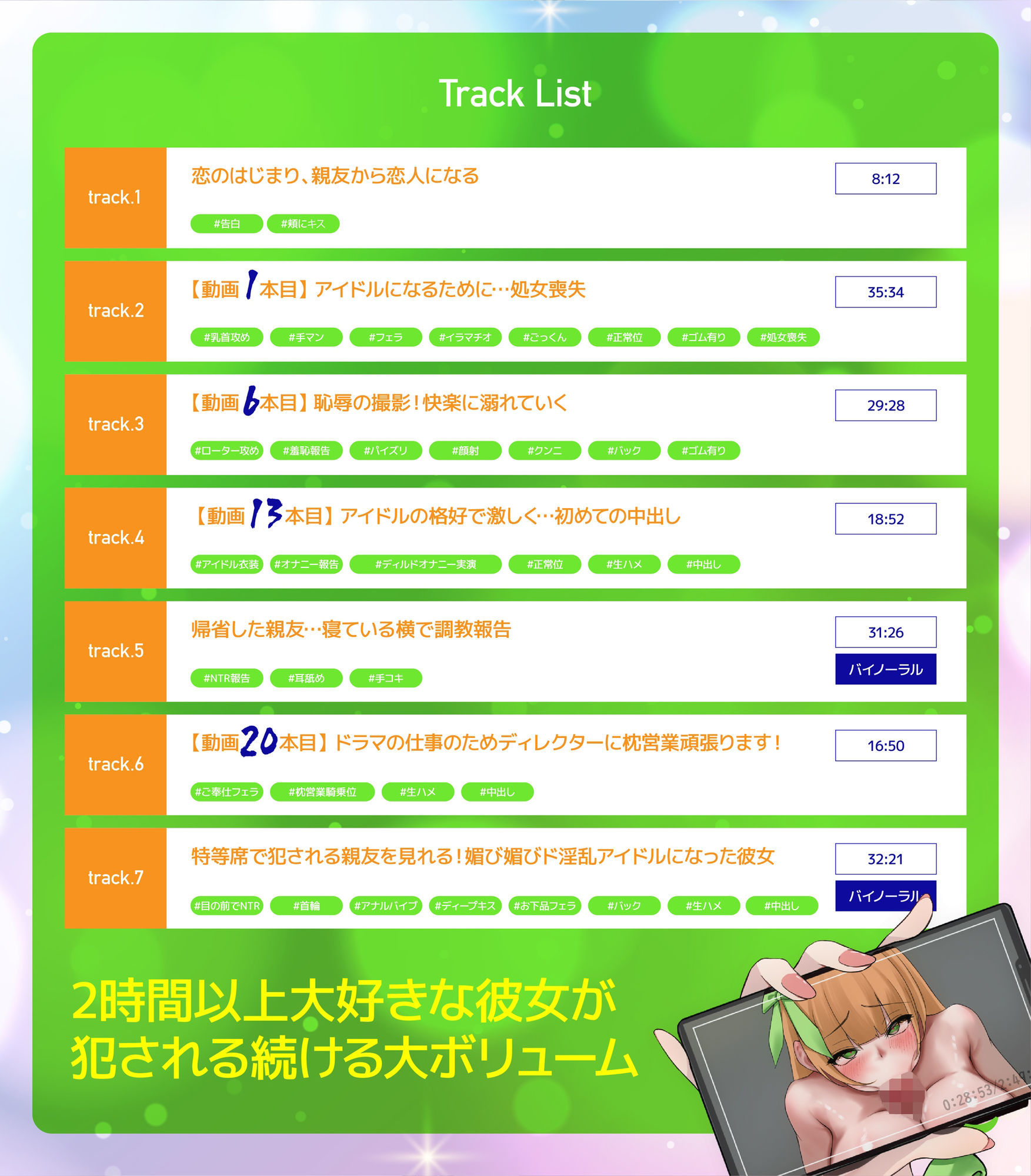 【ドM向けNTR】TS化してアイドルを目指した親友がハマったNTR枕営業（CV:雲八はち） サンプル画像5
