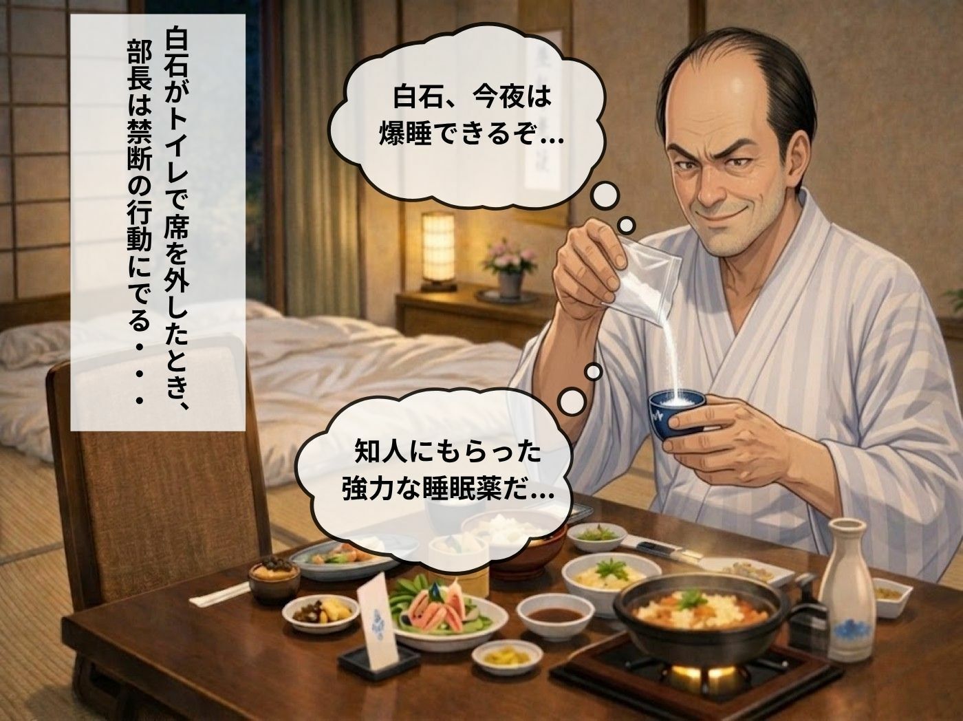 【導入OP・特典有】温泉旅館で上司に睡眠薬を盛られ犯●れ続けた人妻OLの睡眠姦 サンプル画像7