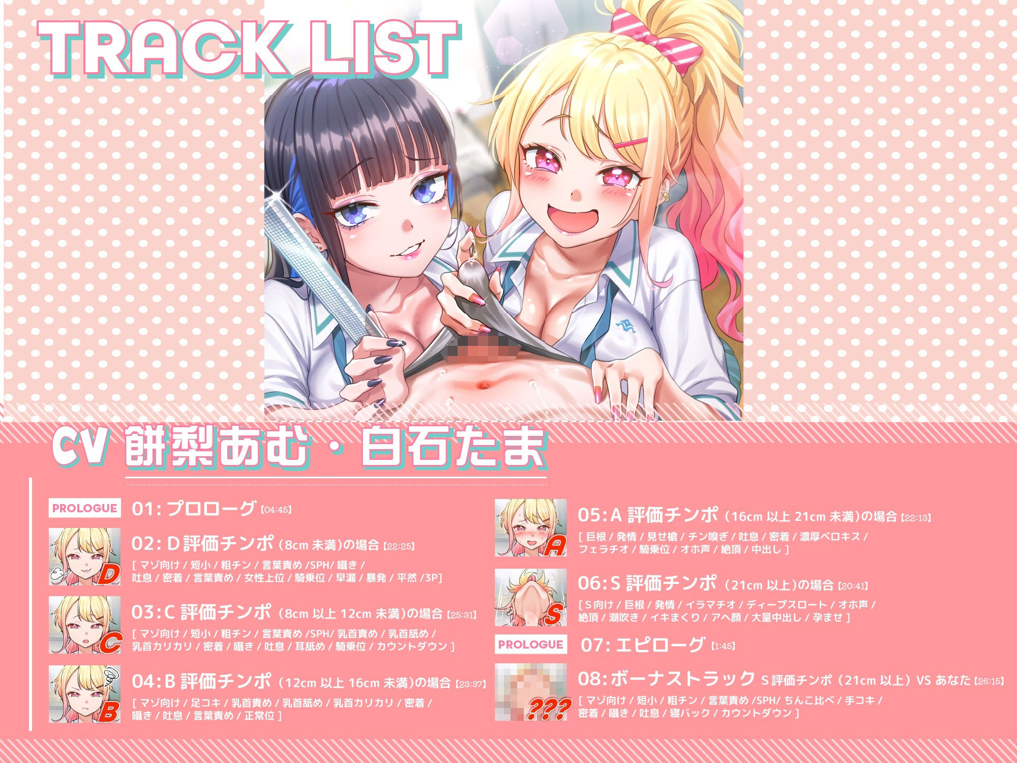 【性機能テスト×2】経験豊富なビッチギャル×2 の定期おちんぽ査定 〜あなたの数字次第で「嘲笑」から「オホ声」まで〜 サンプル画像3