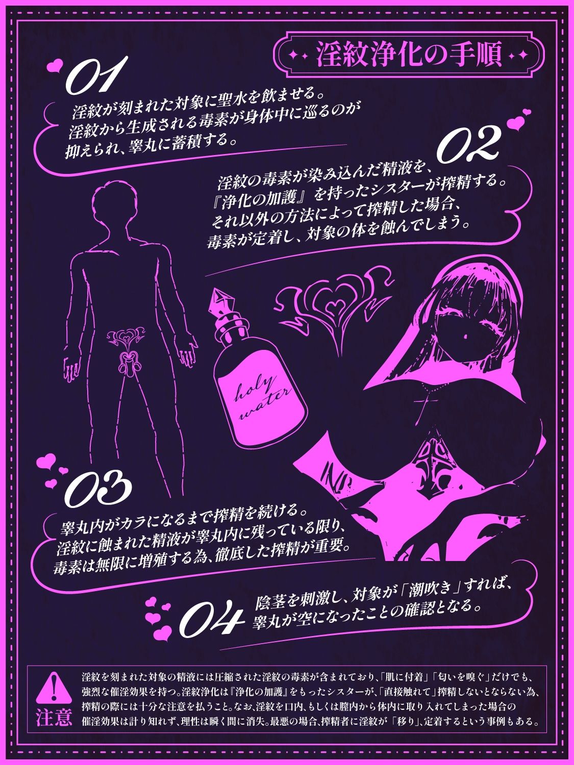 【逆レ●プ】【悪堕ち】淫紋に侵された勇者（アナタ）を救う為、聖女は貴方をレ●プする。 サンプル画像4