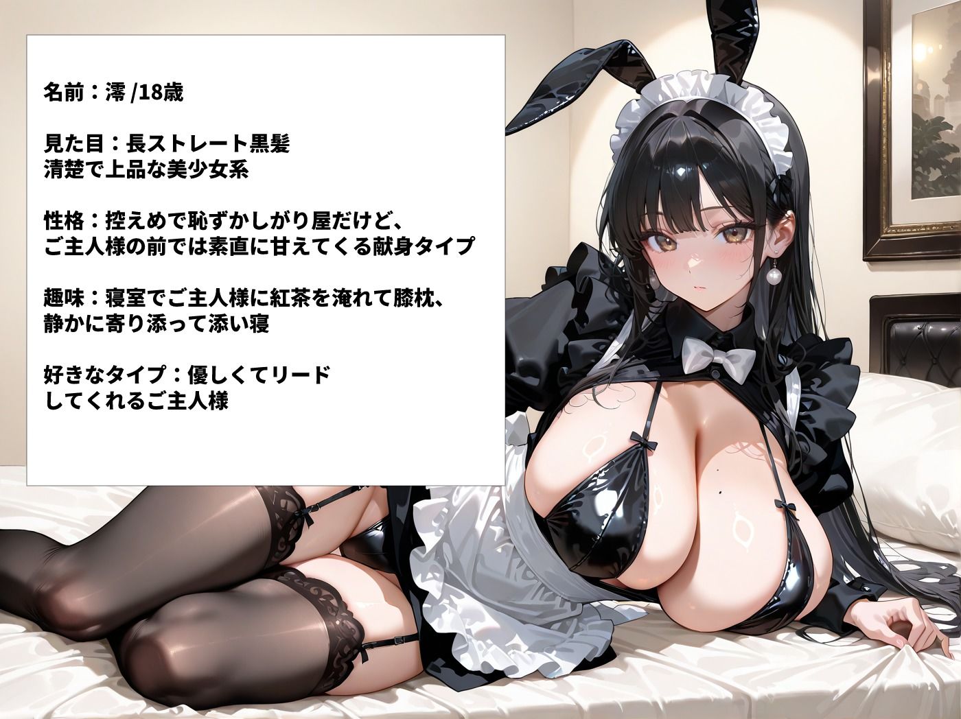 あまあまな爆乳メイドにバニー着させてラブラブセックス サンプル画像4