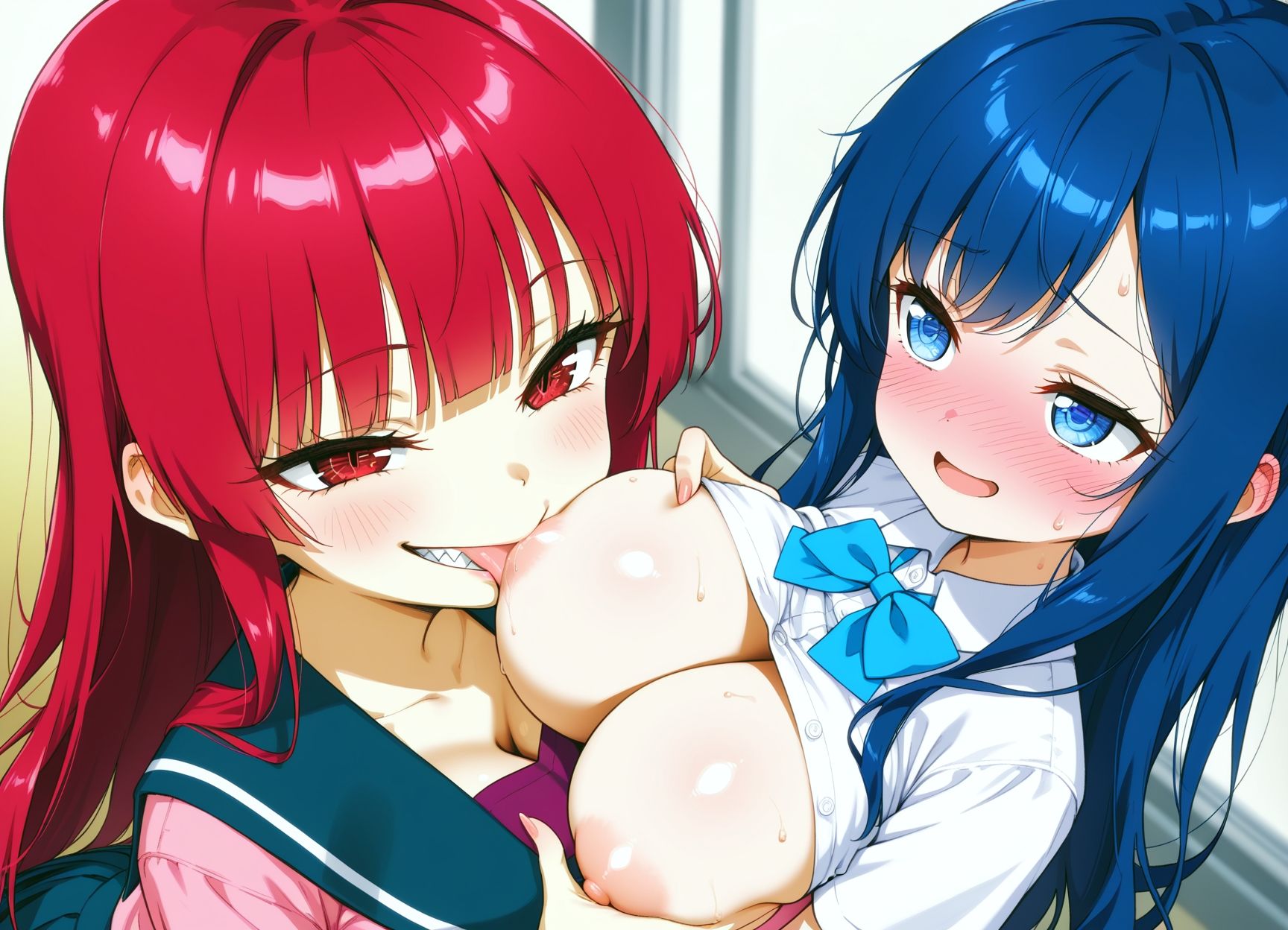 おっぱいから始まる百合の蜜夜 サンプル画像2