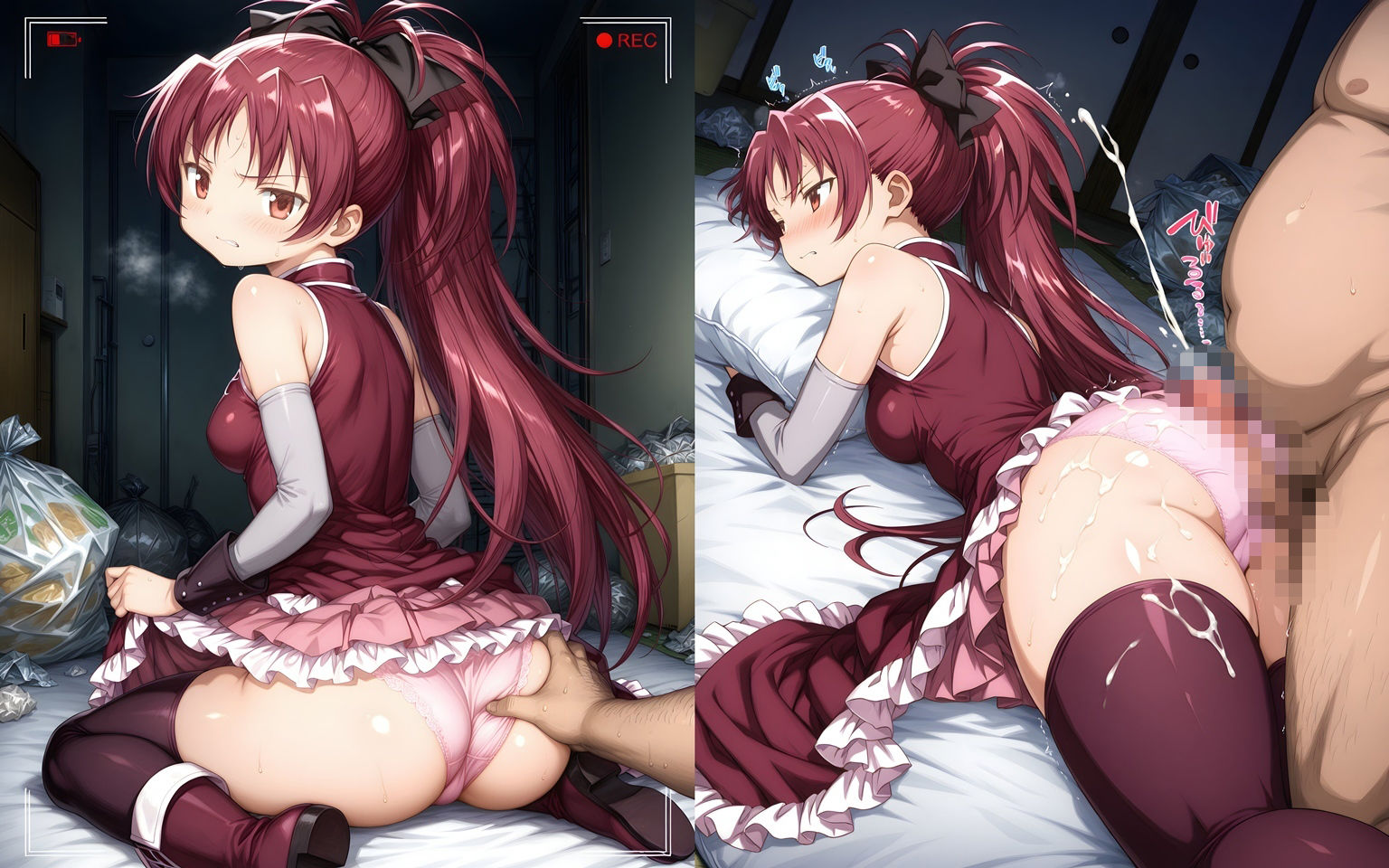 お持ち帰りされた魔法少女達がおじさんと朝までSEX サンプル画像5