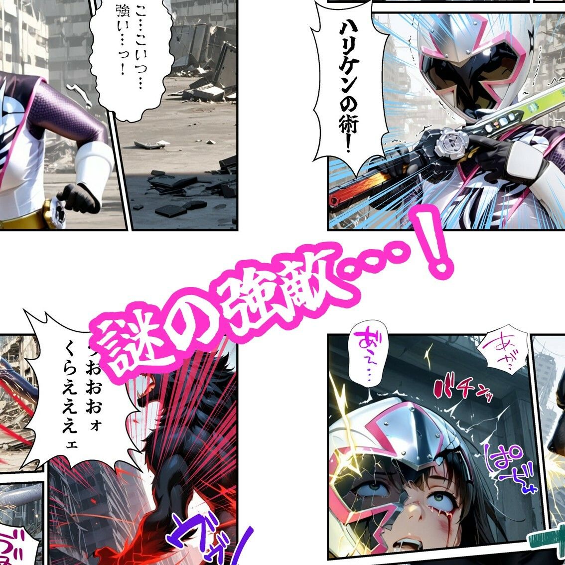 ひとひら敗北、白忍者 サンプル画像1