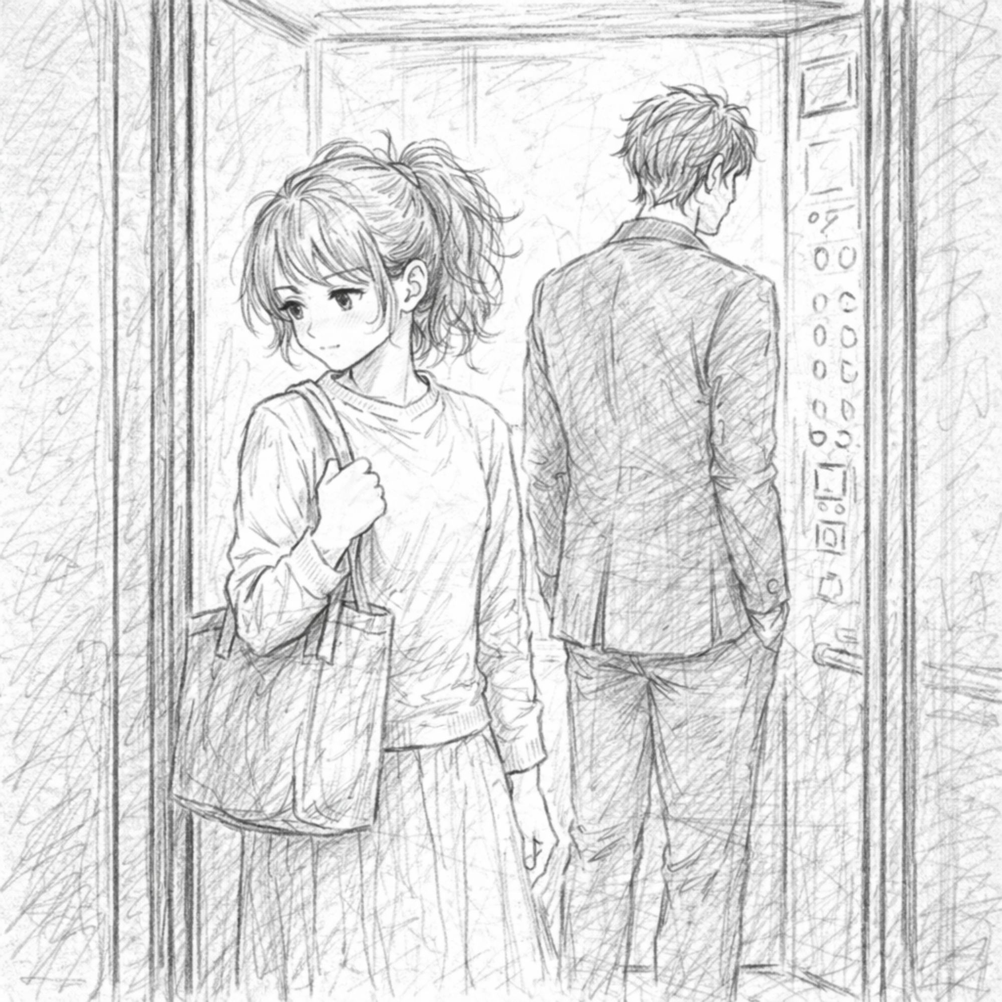 エレベーターで何度も会った男の部屋に入った夜 ―そのままの夜― サンプル画像1