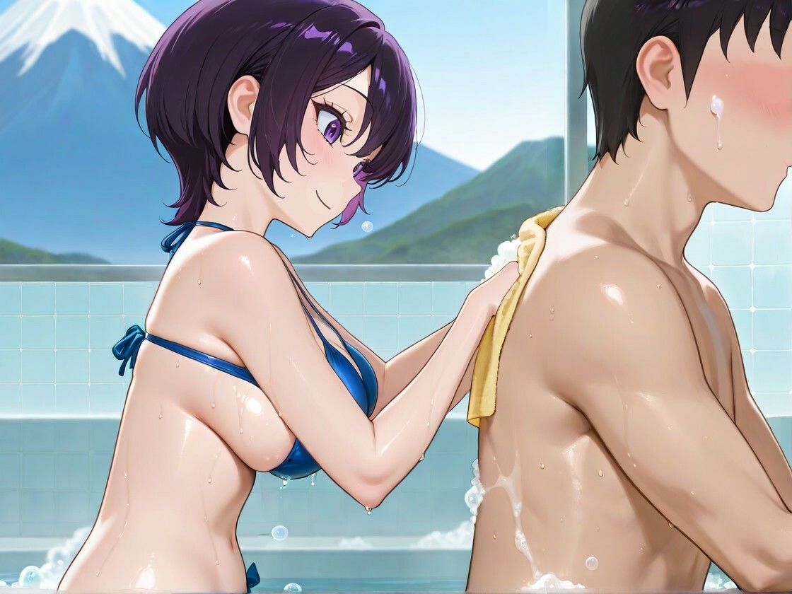 クールビューティな番台のお姉さんは気に入った客（ボク）で性欲を発散する【バイノーラル/女性優位/中出し】 サンプル画像6