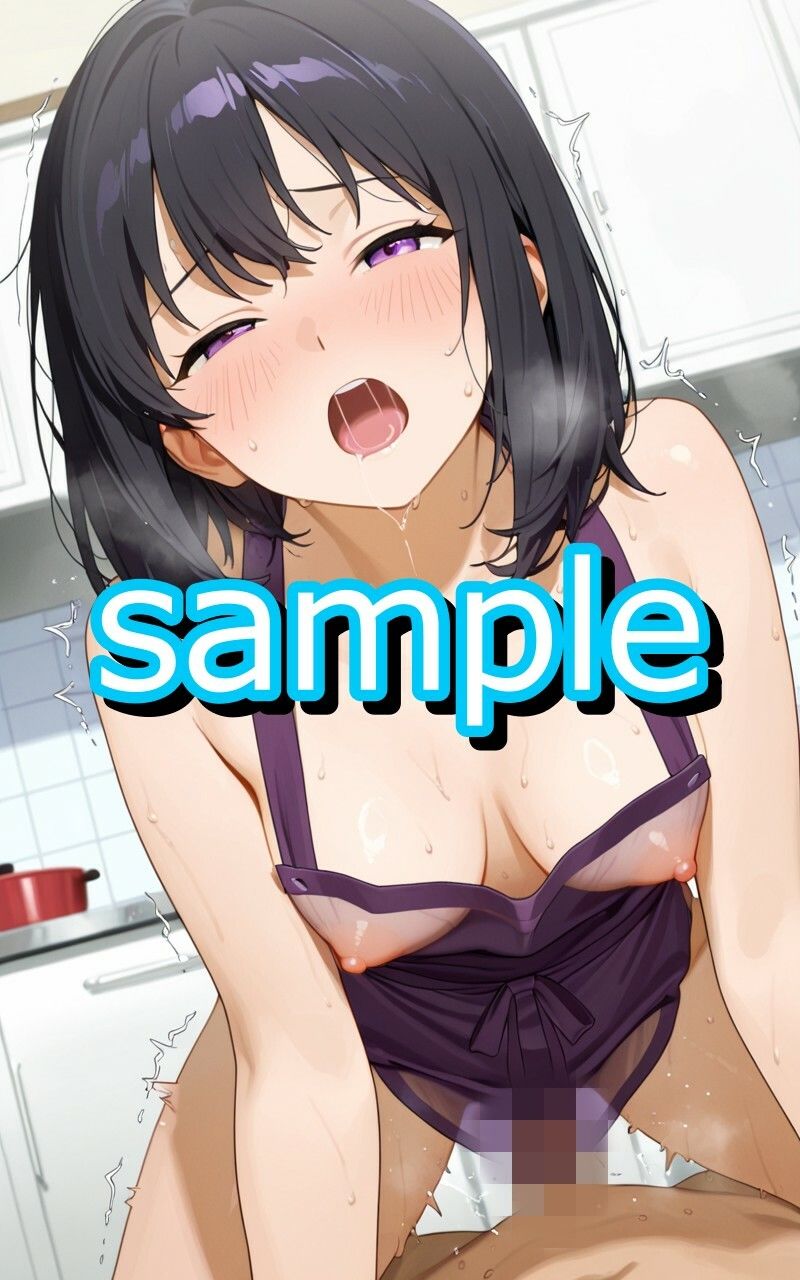 セフレ関係の会社の同期が裸エプロンで誘惑してきたのでわからせたイラスト集 サンプル画像2