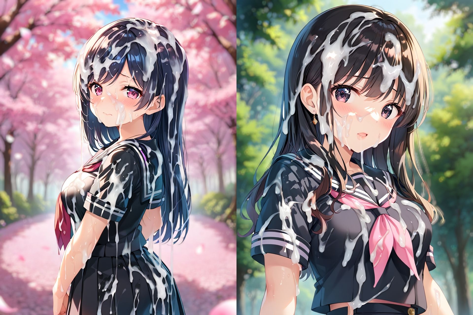 セーラー服ぶっかけCG集3 サンプル画像1