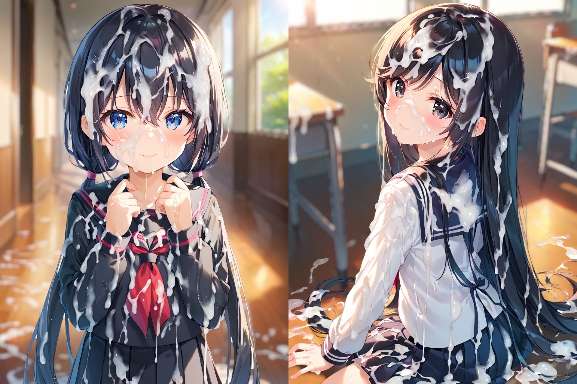 セーラー服ぶっかけCG集3 サンプル画像2