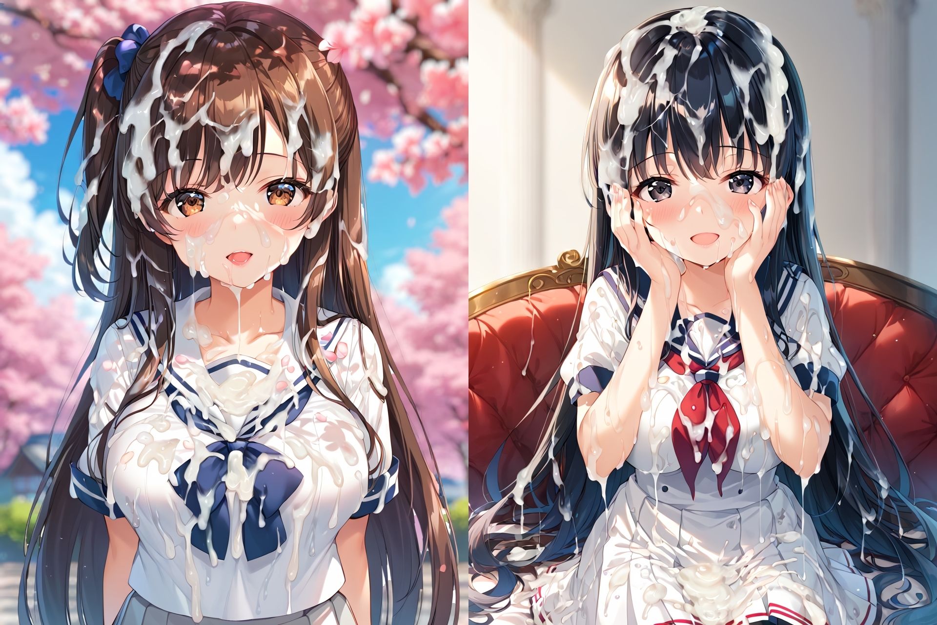 セーラー服ぶっかけCG集3 サンプル画像4