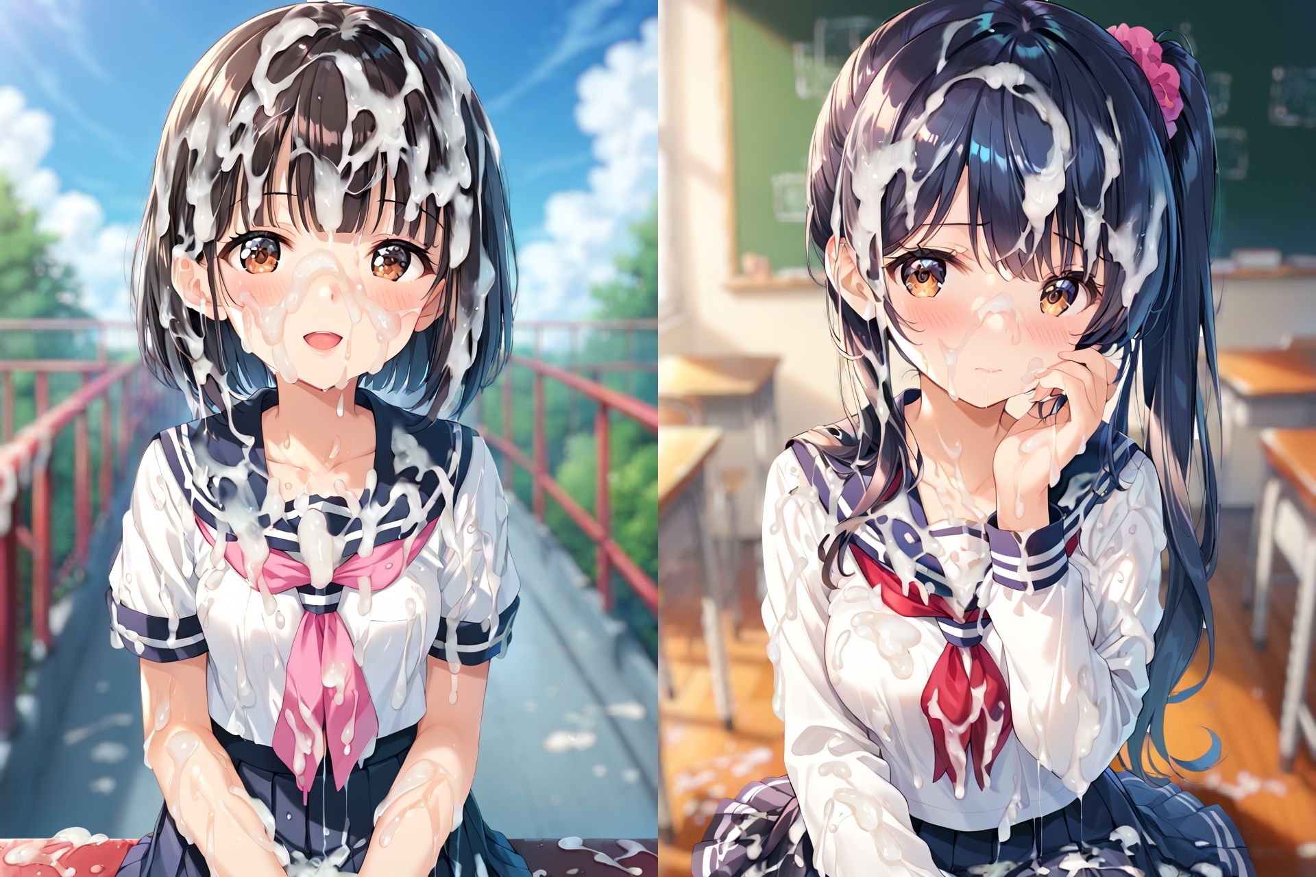 セーラー服ぶっかけCG集3 サンプル画像5