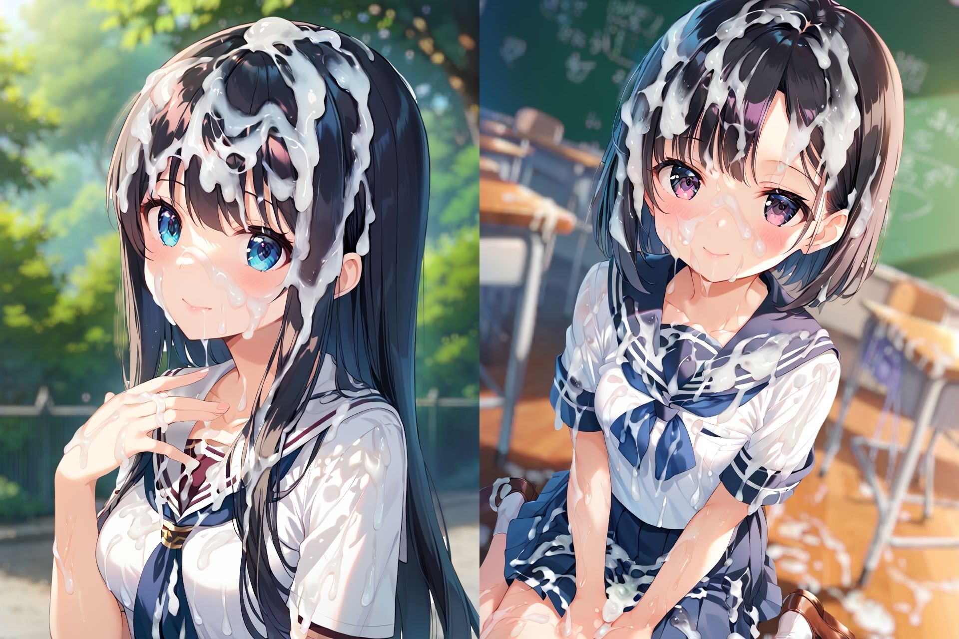 セーラー服ぶっかけCG集3 サンプル画像8