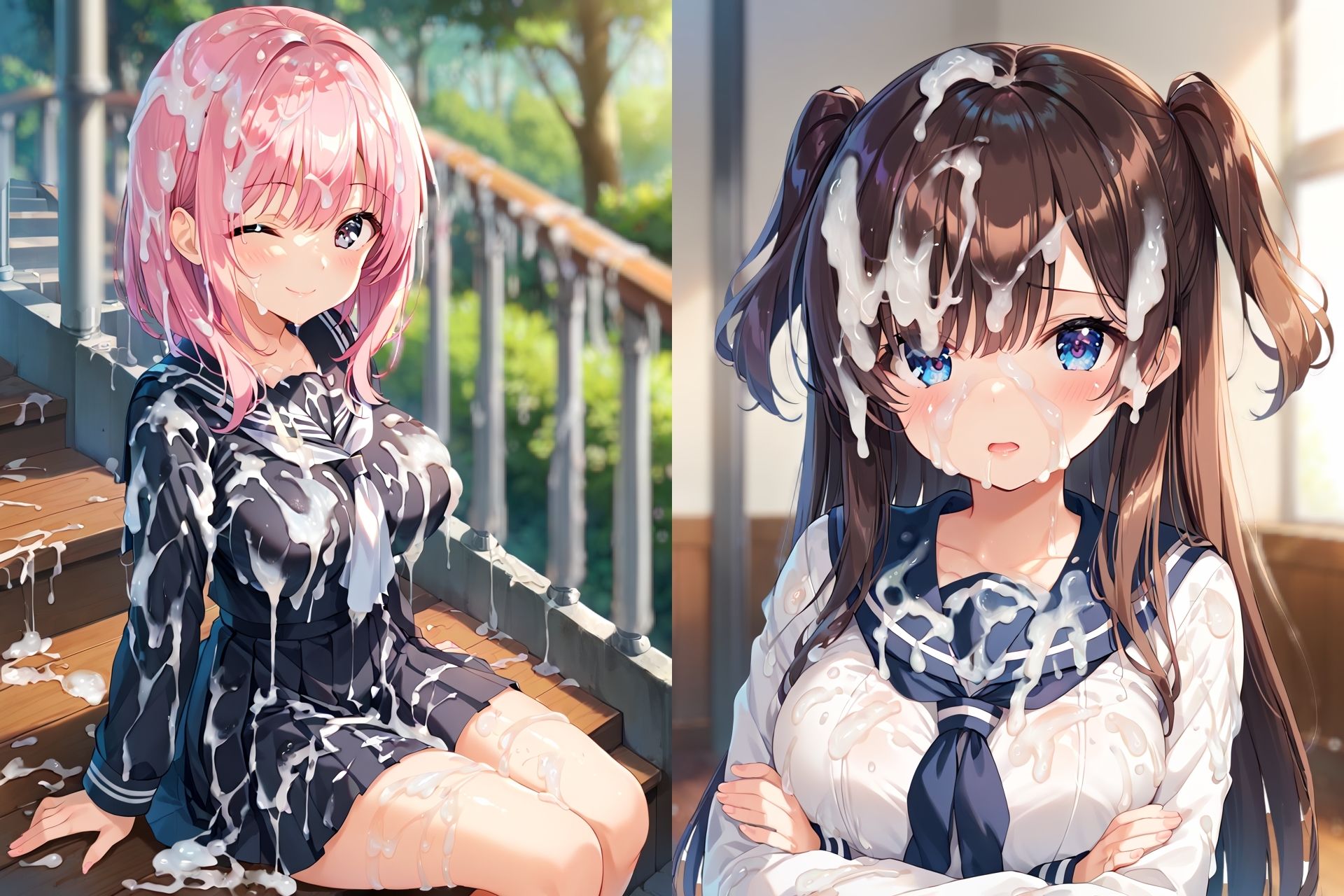 セーラー服ぶっかけCG集3 サンプル画像9