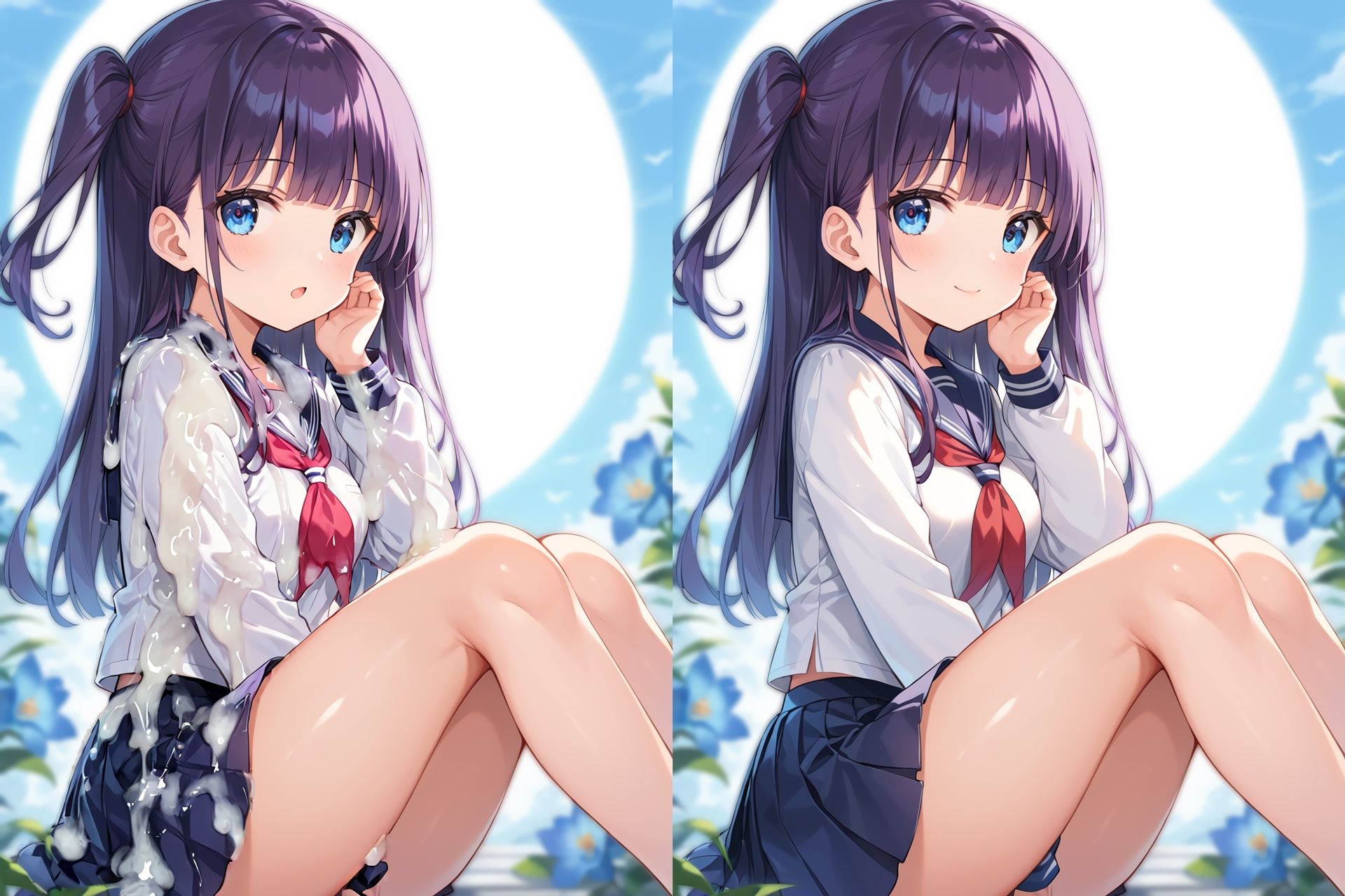 セーラー服ぶっかけ無洗浄CG集 サンプル画像3