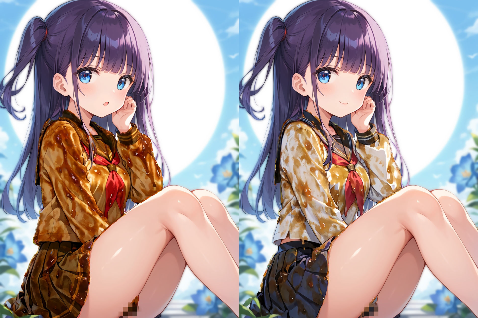 セーラー服ぶっかけ無洗浄CG集 サンプル画像4