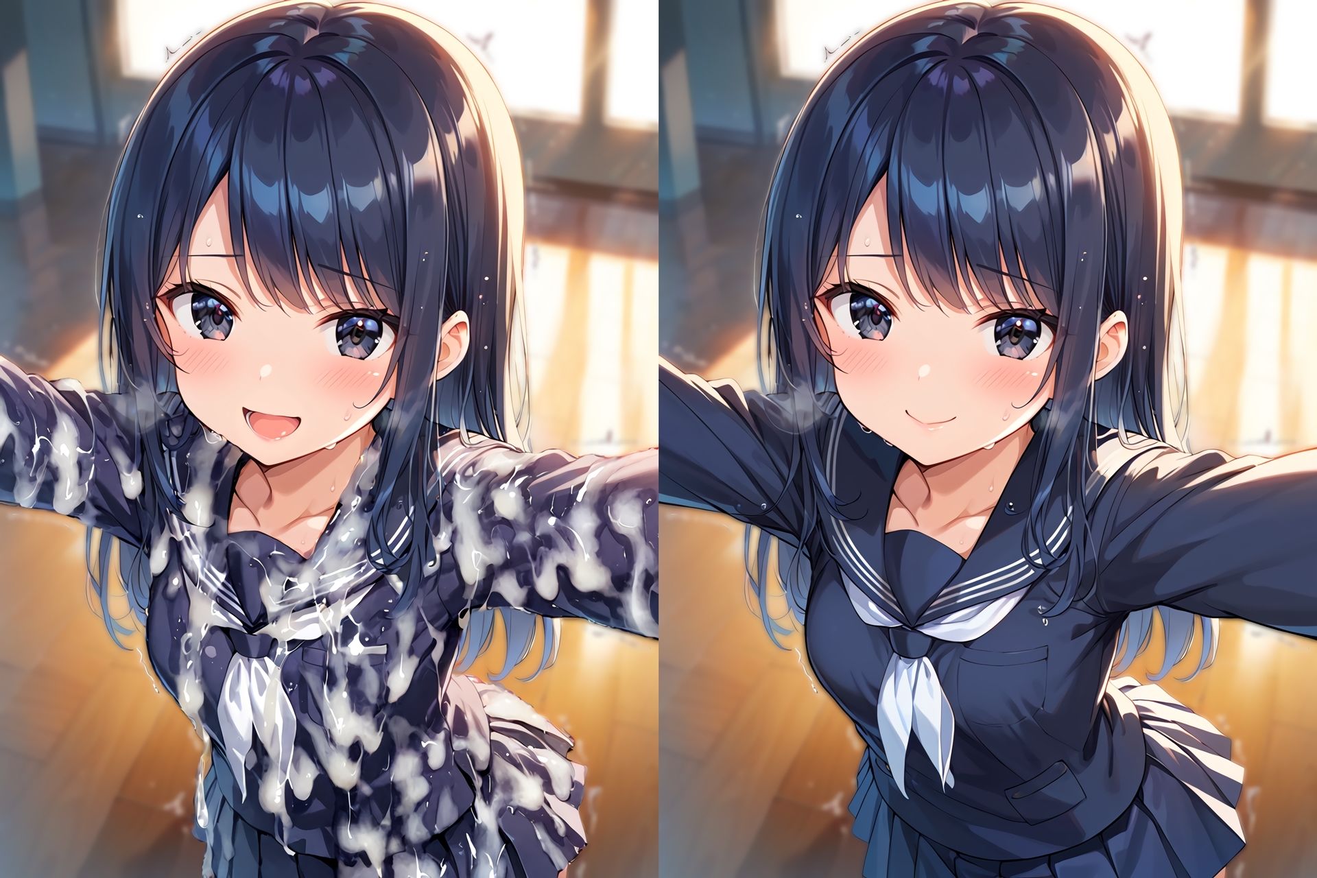 セーラー服ぶっかけ無洗浄CG集 サンプル画像5