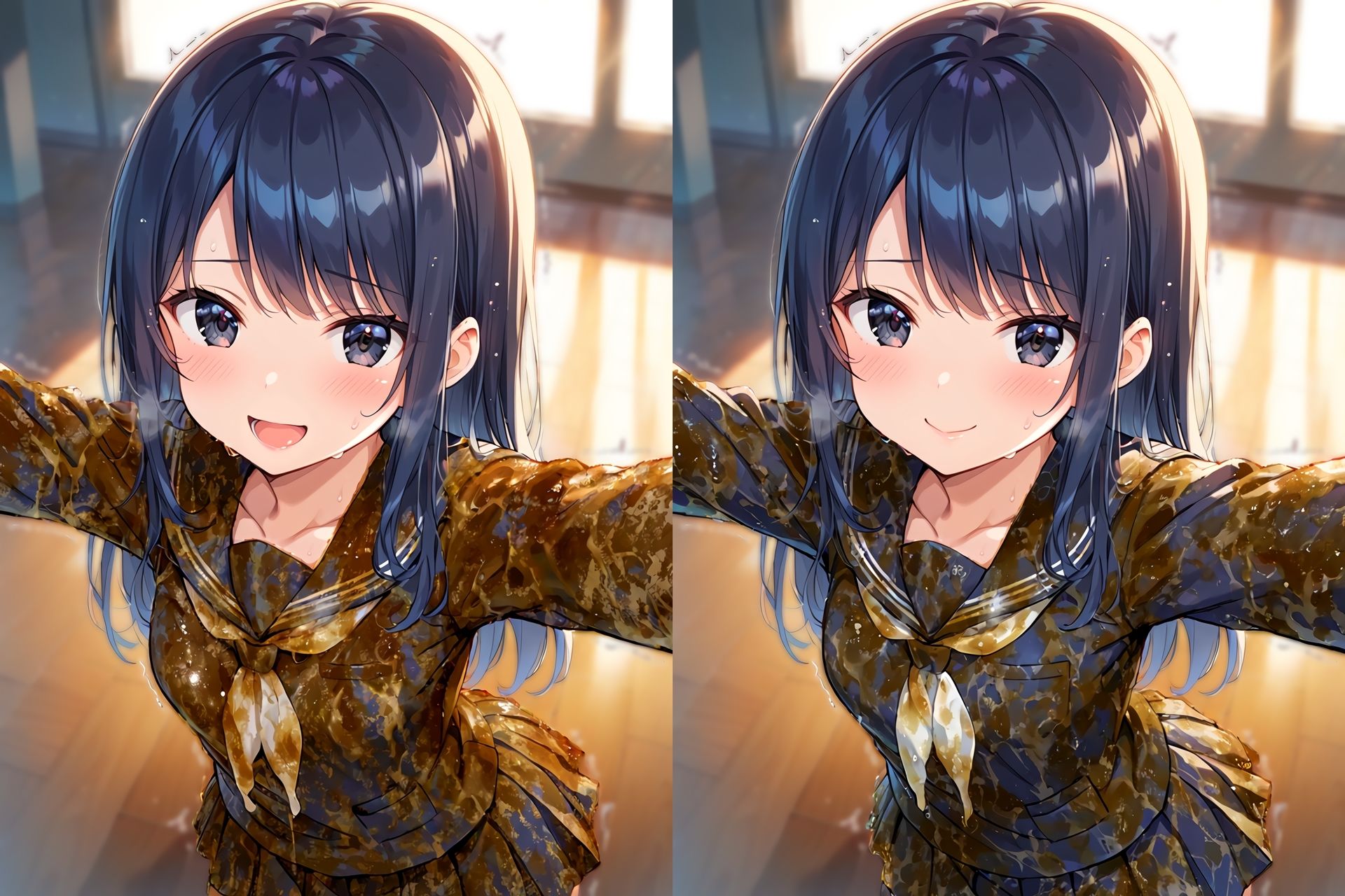 セーラー服ぶっかけ無洗浄CG集 サンプル画像6