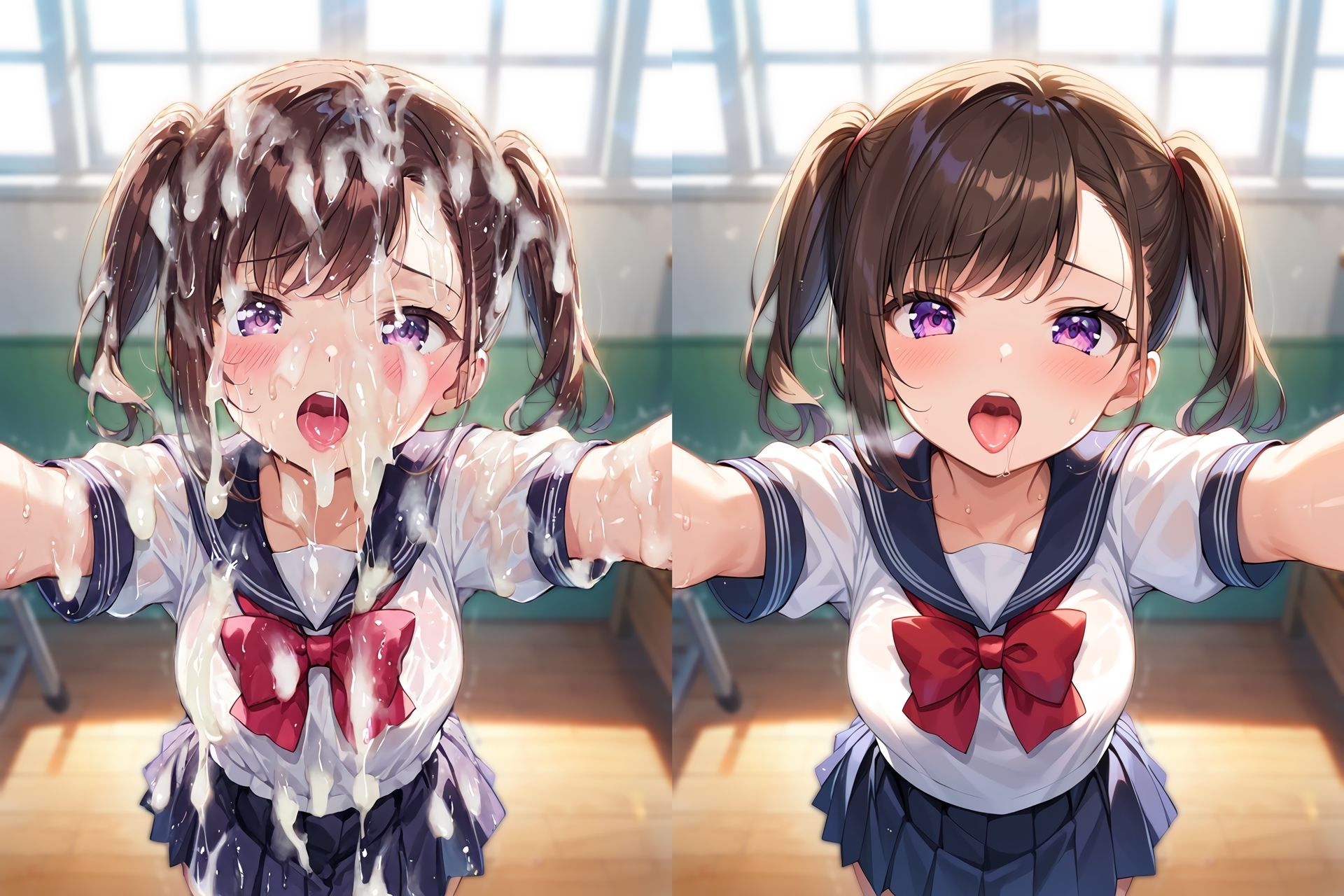 セーラー服ぶっかけ無洗浄CG集 サンプル画像7