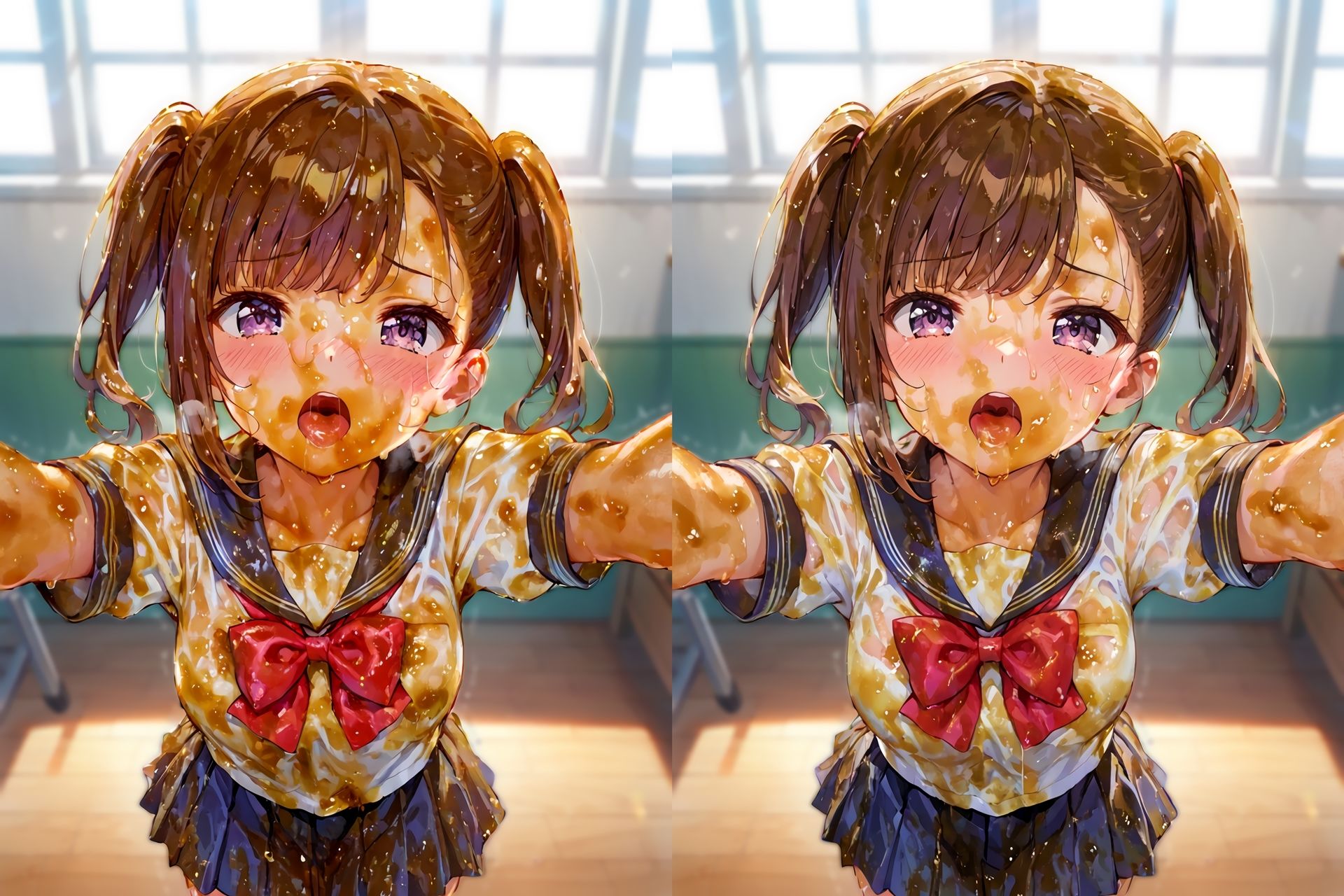 セーラー服ぶっかけ無洗浄CG集 サンプル画像8