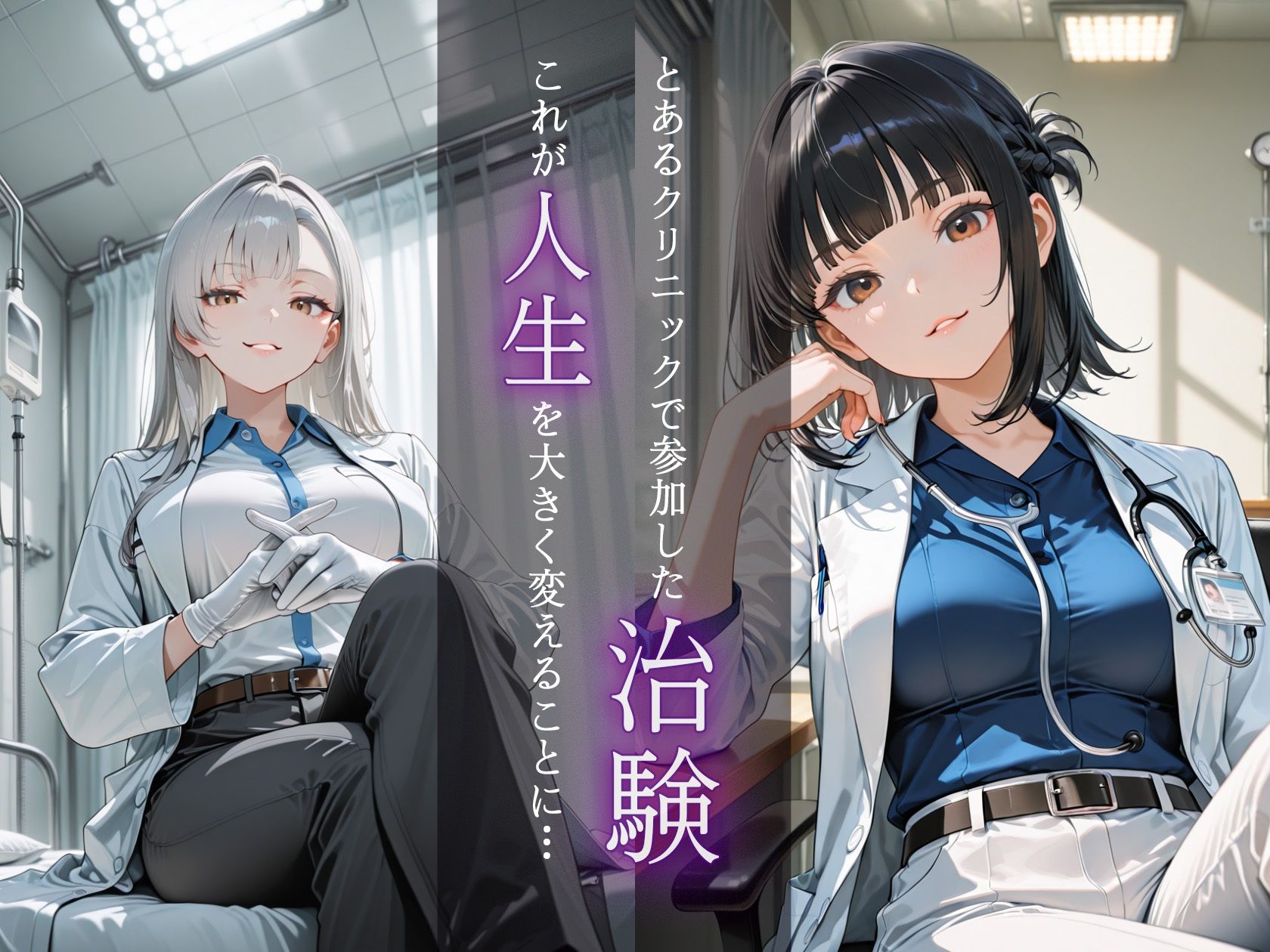 ドS女医の実験台になったら朝から晩まで徹底搾精された話 サンプル画像1