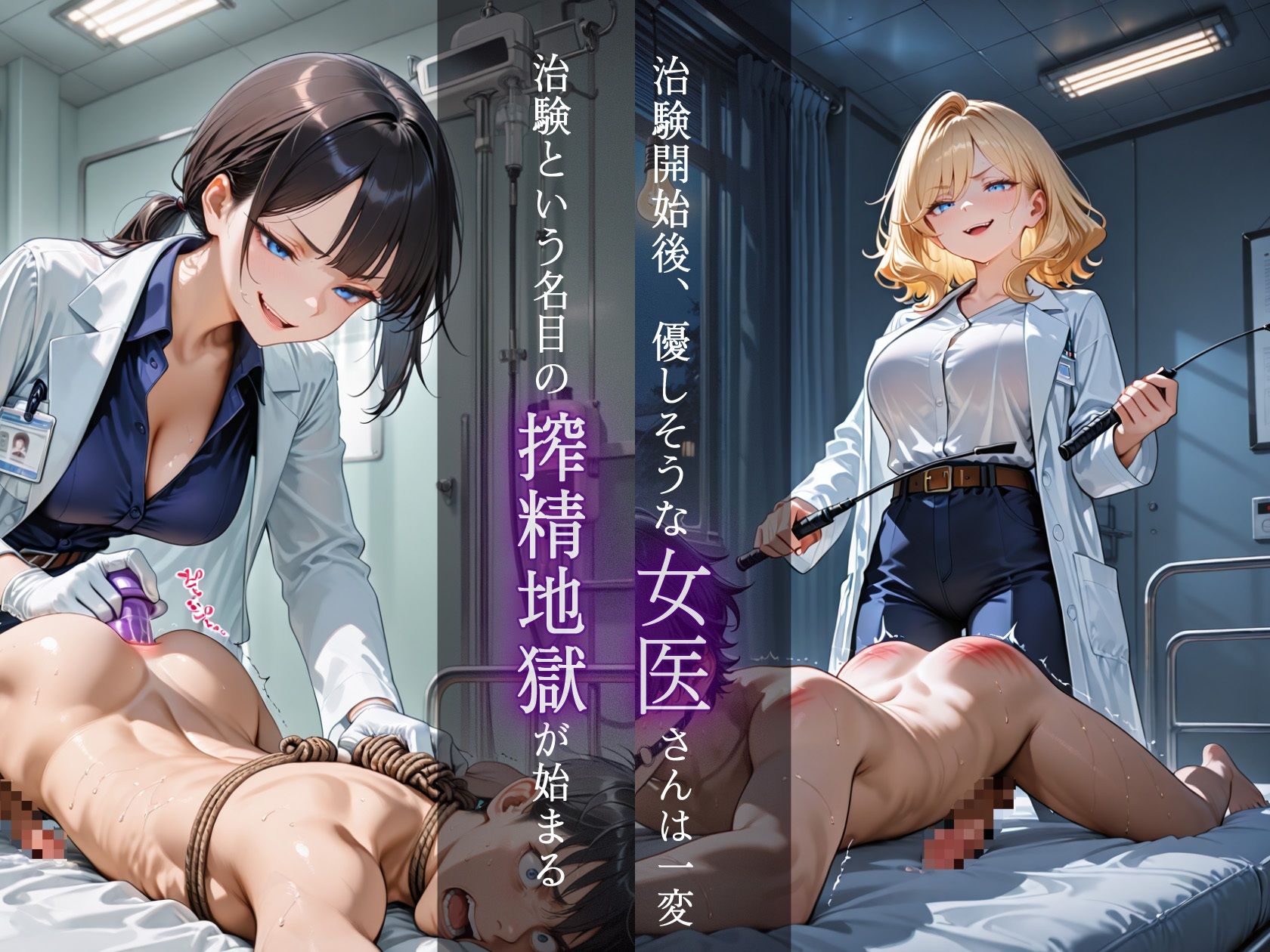 ドS女医の実験台になったら朝から晩まで徹底搾精された話 サンプル画像2
