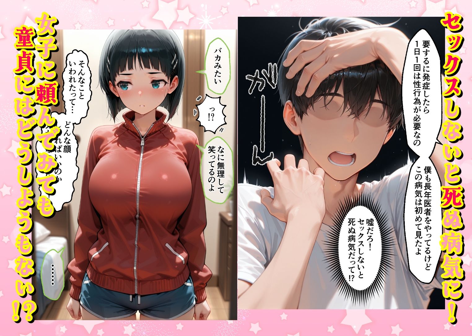 ヌプヌプしないと〇ぬ病気になりハメまくり救済（はーと）ハーレム性活 僕の部屋がヤリ部屋化…！？ SAO編 サンプル画像1