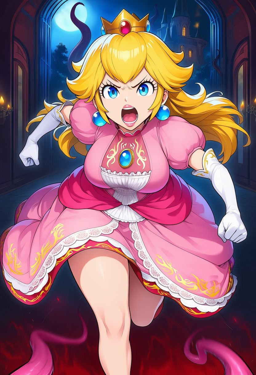 ピーチ vs ぬるぬる触手 サンプル画像3