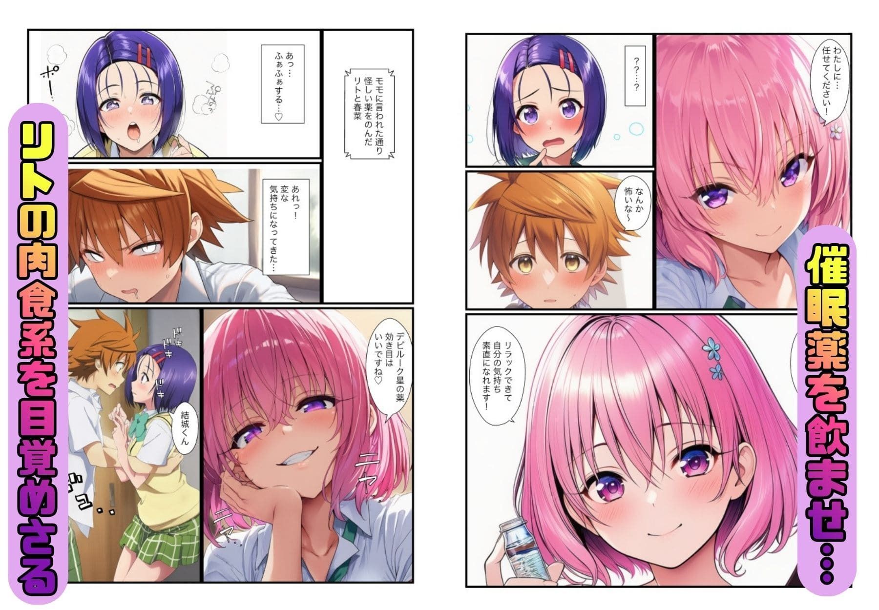 リトが催●でヤリチン！春菜とイチャラブ中出し、モモと浮気セックスでザーメン腟内射精 サンプル画像2