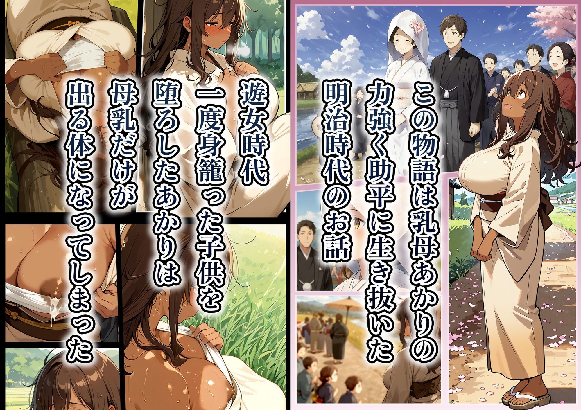 因習村の生贄――褐色の乳母  母乳を噴き出し  絶頂ス――「ムカサリ流し〜総集編〜」 サンプル画像1
