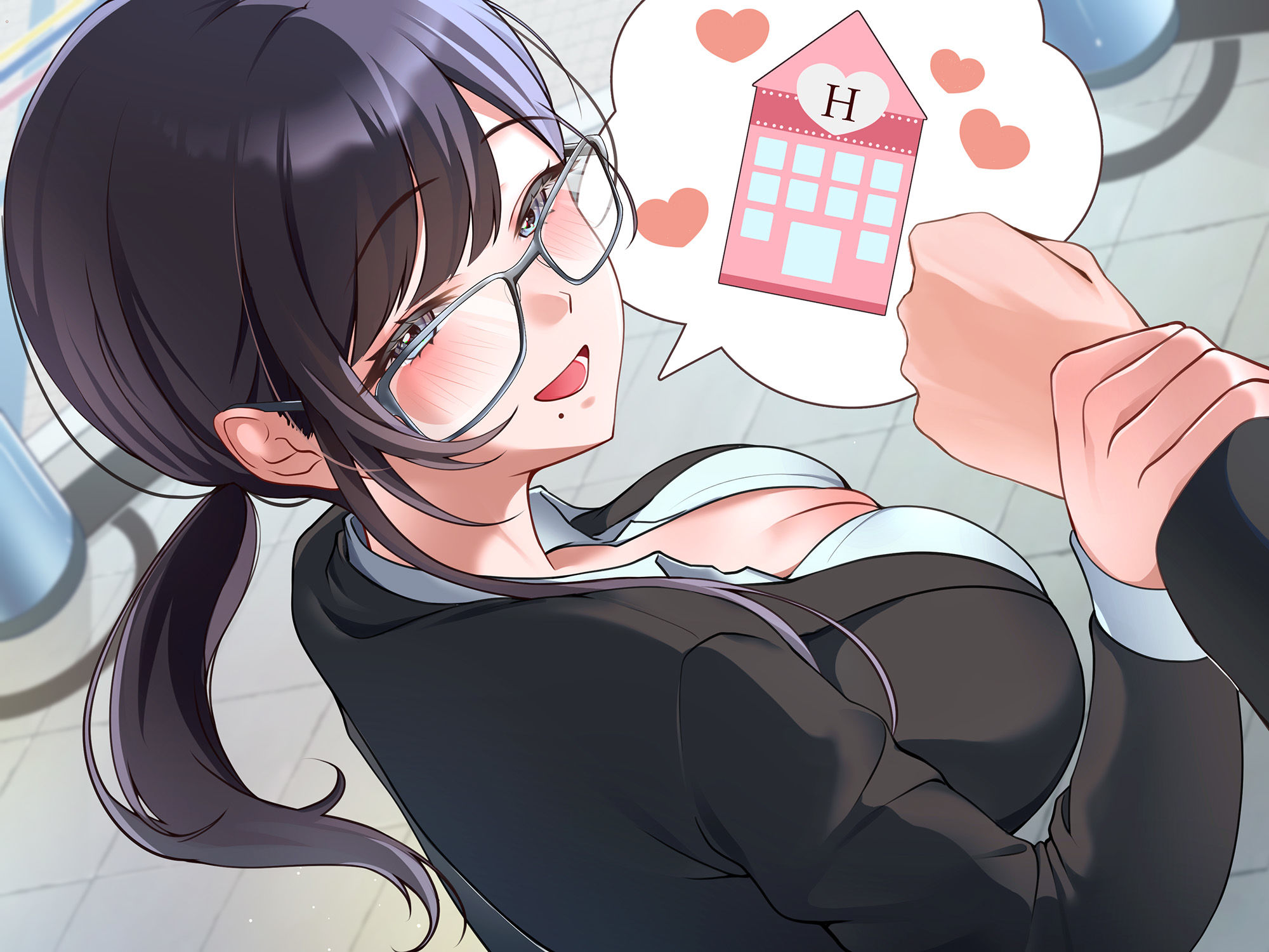 変態ＯＬが痴●のおっさんを連れ出しラブホセックス サンプル画像1