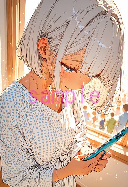 女の子がナニかを見つめている画像集 サンプル画像2