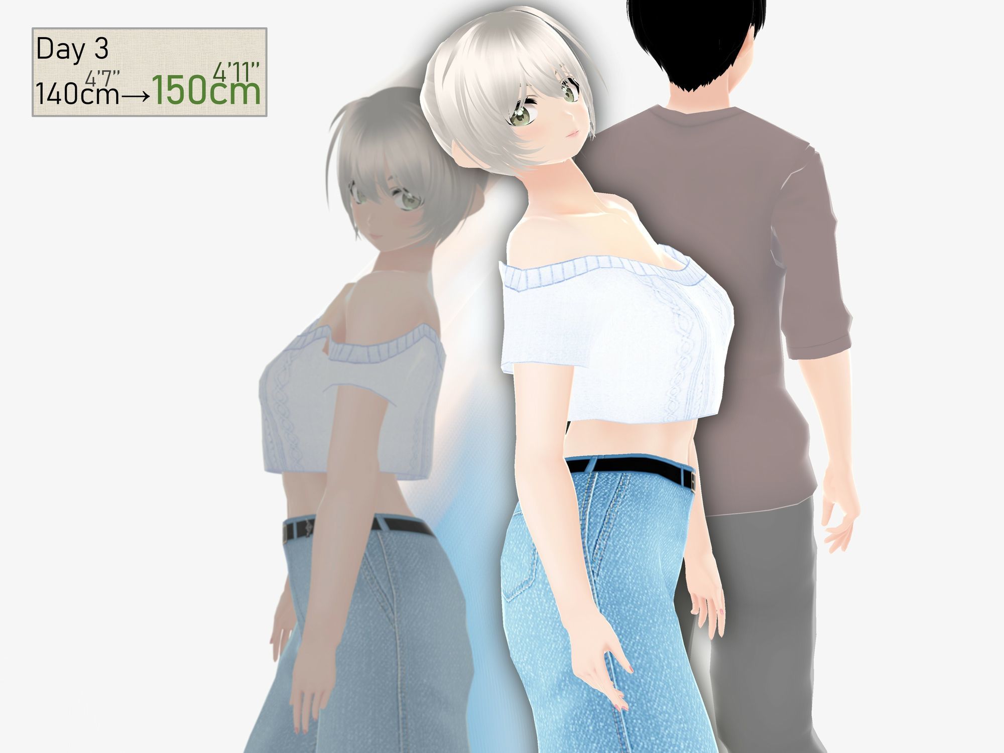 女子だけデカく 男子を追い抜く 成長音〜測定バー編〜 サンプル画像7