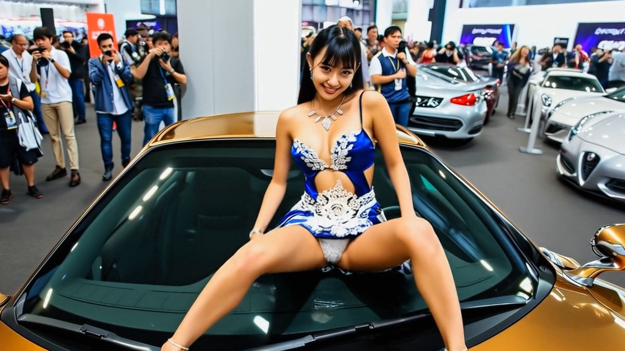 妄想16 コンパニオン 私の生パンを見て AI生成動画 サンプル画像1