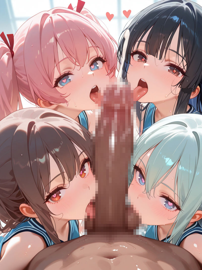 巨乳チアガールとハーレムエッチ7 サンプル画像5