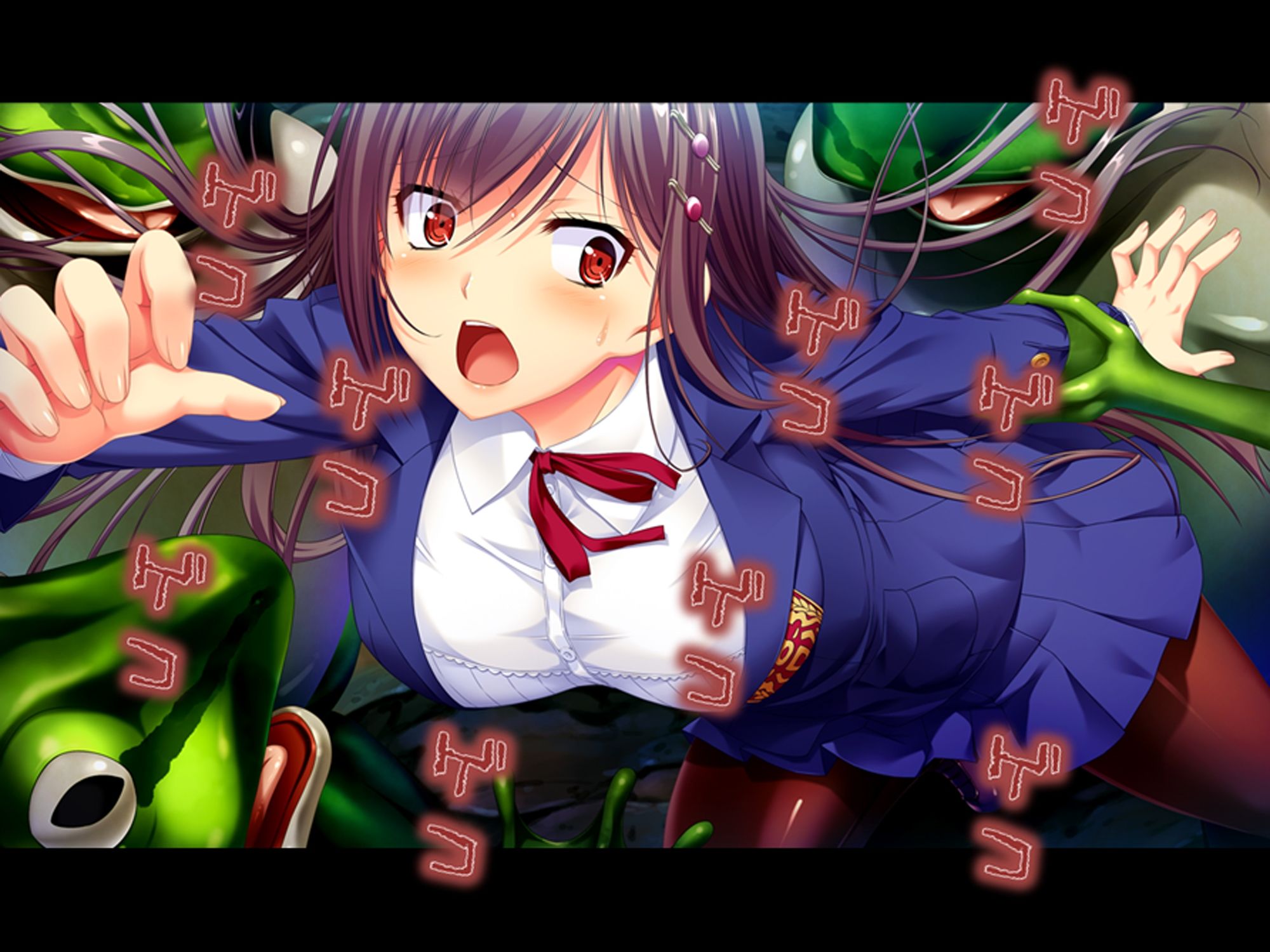 巨大生物に絡め取られた少女がネバトロ攻めで快楽堕ち  ＜総集編＞ サンプル画像2