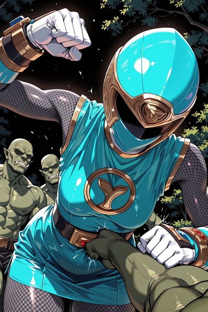 忍者レンジャーのブタ怪人堕ち サンプル画像2