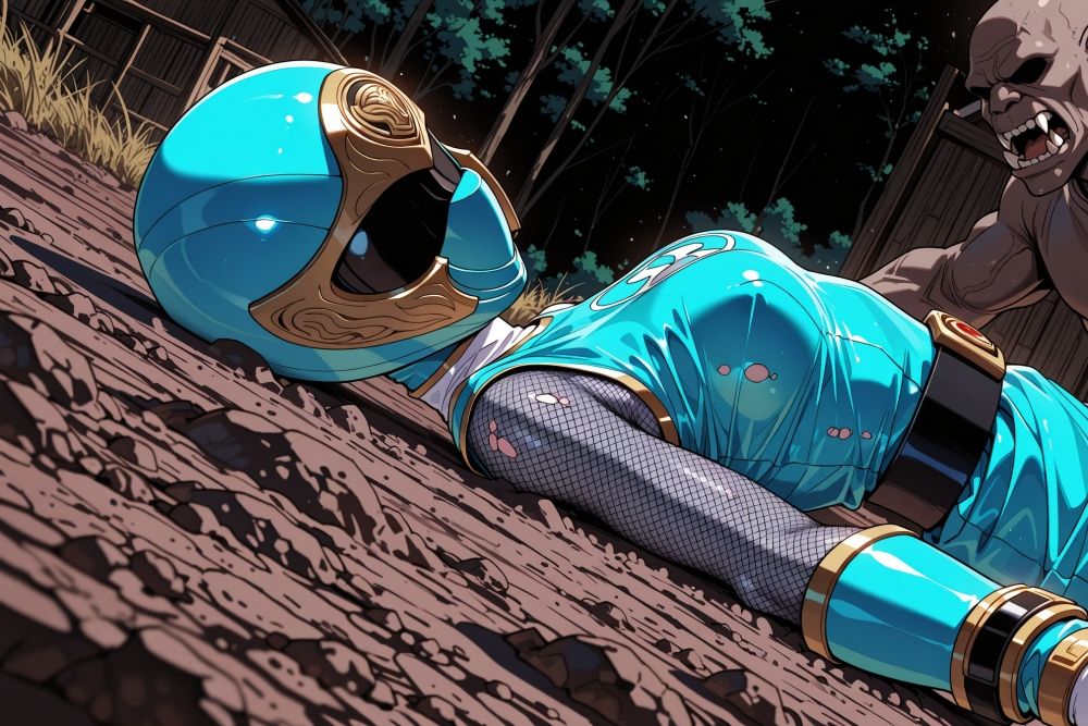 忍者レンジャーのブタ怪人堕ち サンプル画像3