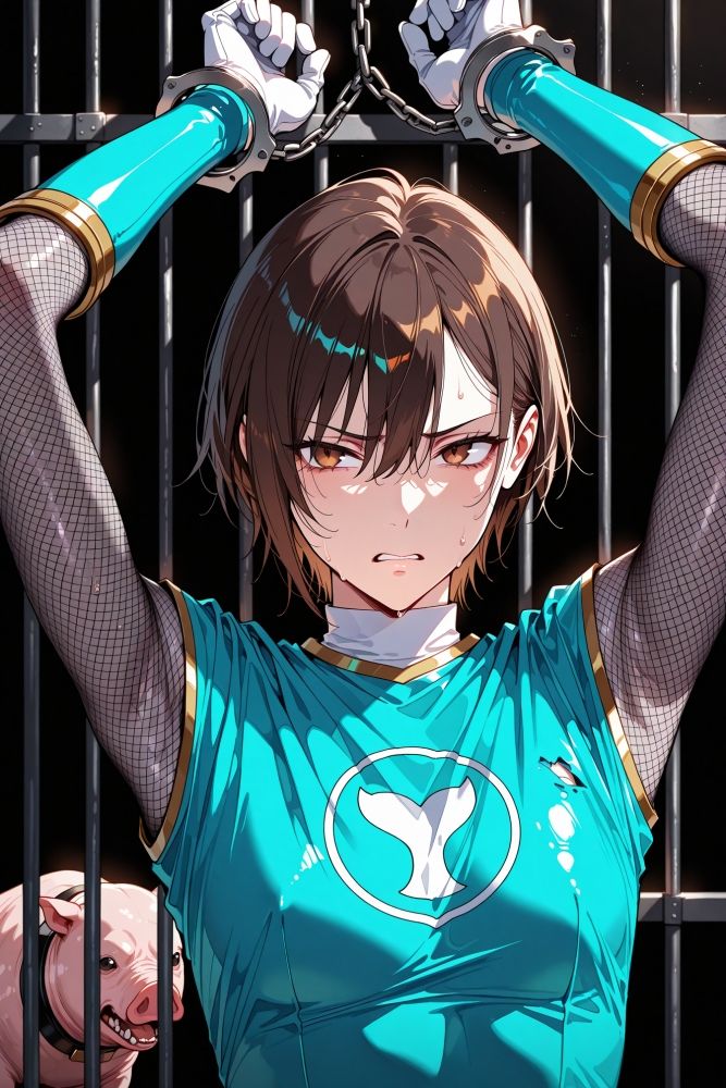 忍者レンジャーのブタ怪人堕ち サンプル画像4