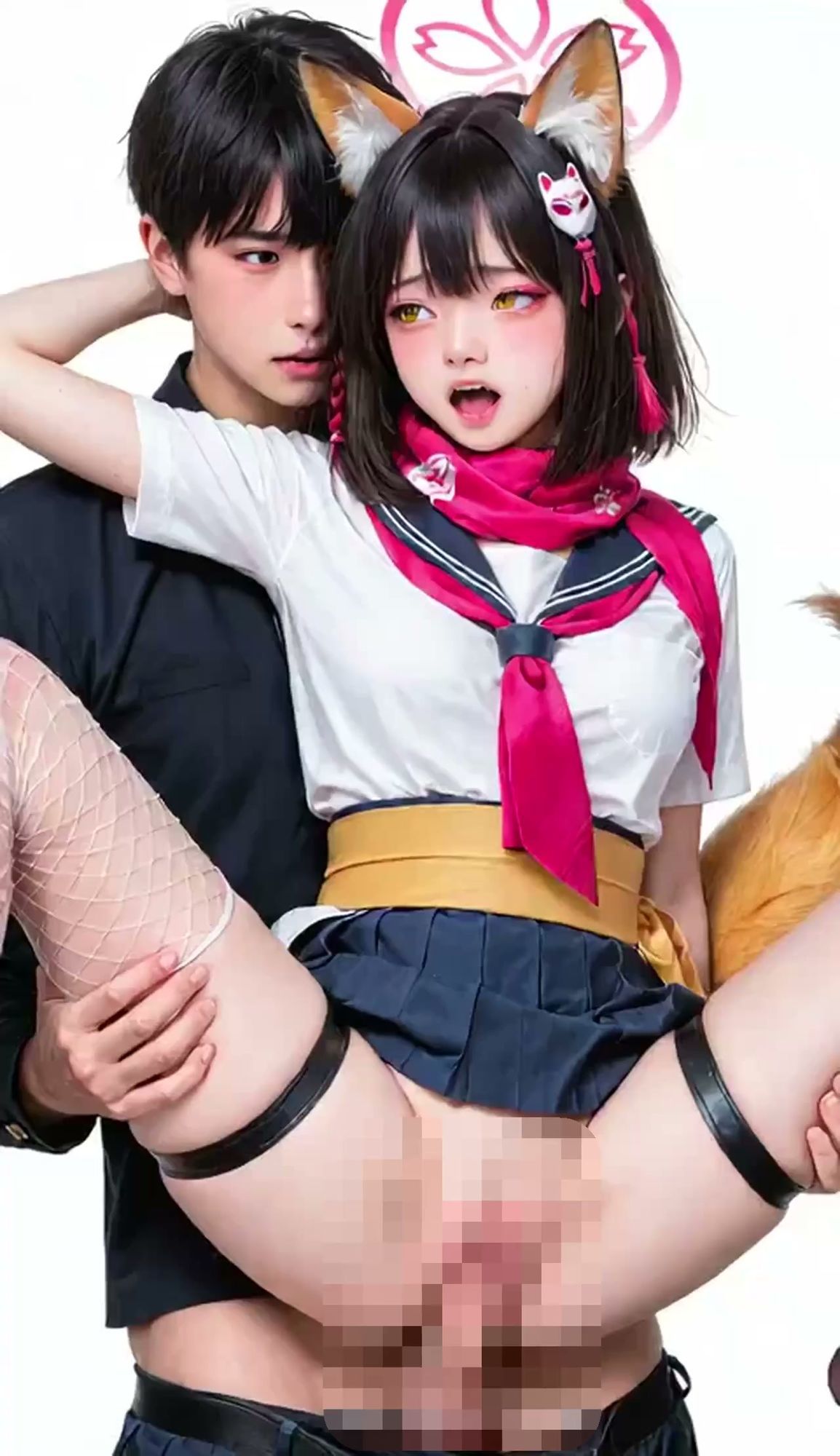 忍者系の女の子をイケメン先生が虜にしちゃう動画（ブルー系） サンプル画像3