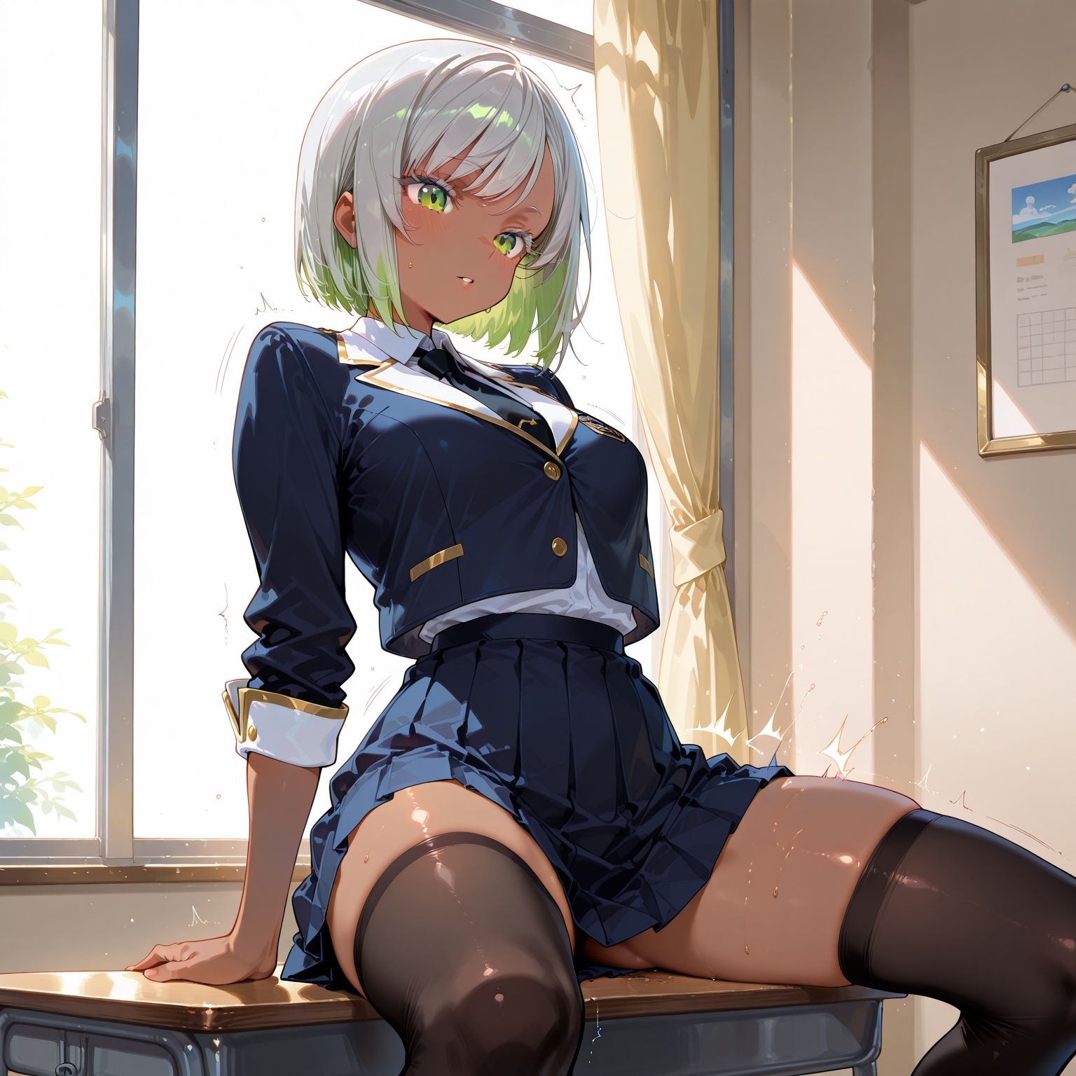 性春学園 〜No.5 銀髪ギャル 〜性奉仕部員が教室で中出し輪●奉仕！ サンプル画像3