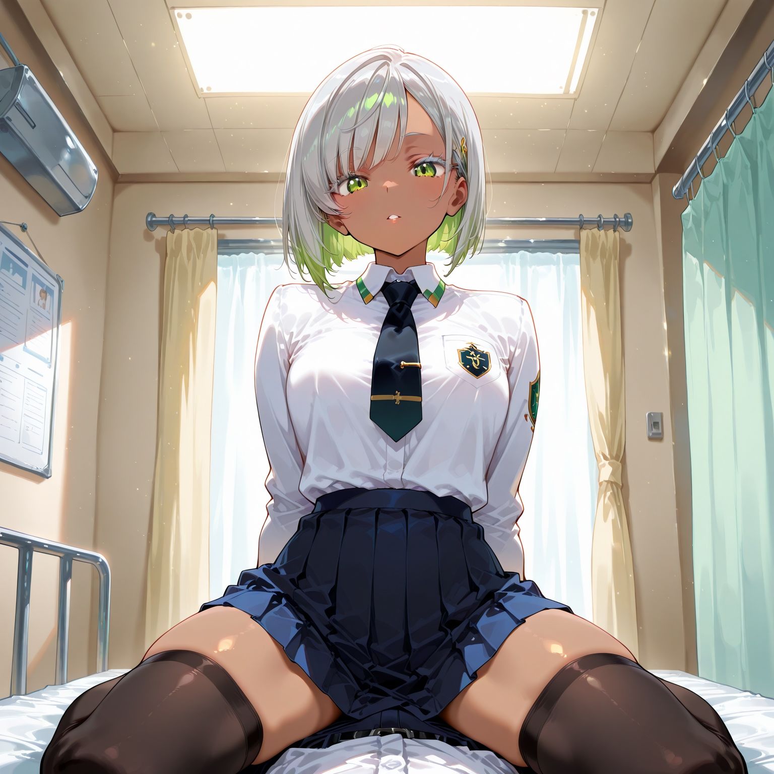 性春学園 〜No.5 銀髪ギャル 〜性奉仕部員が教室で中出し輪●奉仕！ サンプル画像8