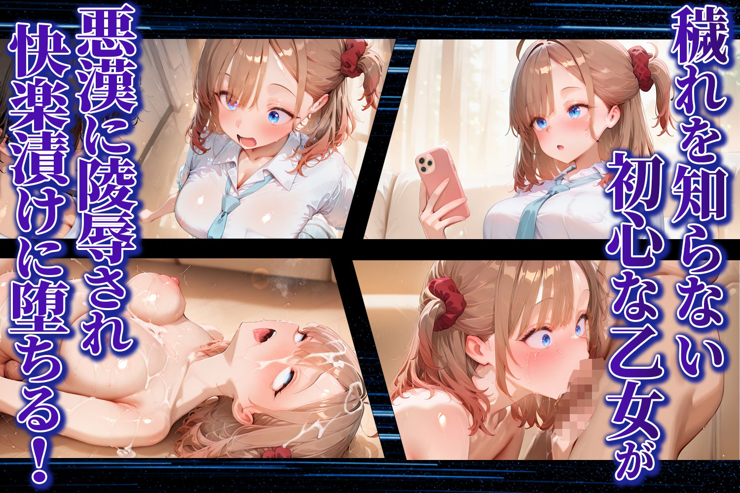 恋人の前で公開NTR（はーと） マリちゃんが複数責めで快楽堕ちビッチ化する話 サンプル画像4