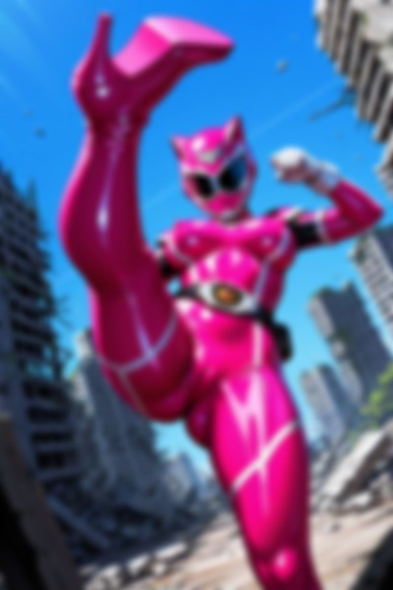 戦隊ヒロイン・極限の野外放尿。激闘の合間に理性に屈した背徳の瞬間。 サンプル画像1