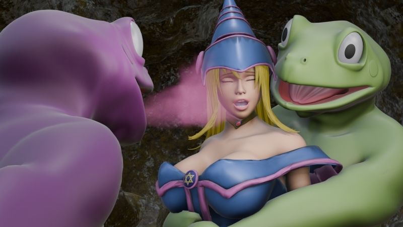 敗北の黒魔導士  〜魔物蛙の毒息に堕ちる〜 サンプル画像2