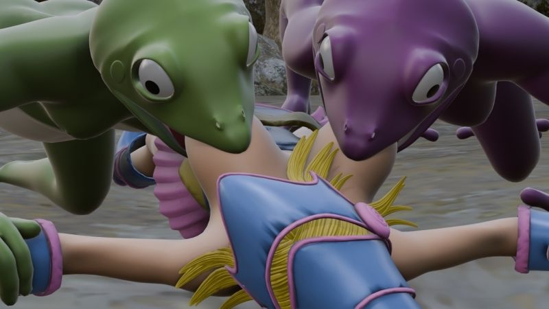 敗北の黒魔導士  〜魔物蛙の毒息に堕ちる〜 サンプル画像5