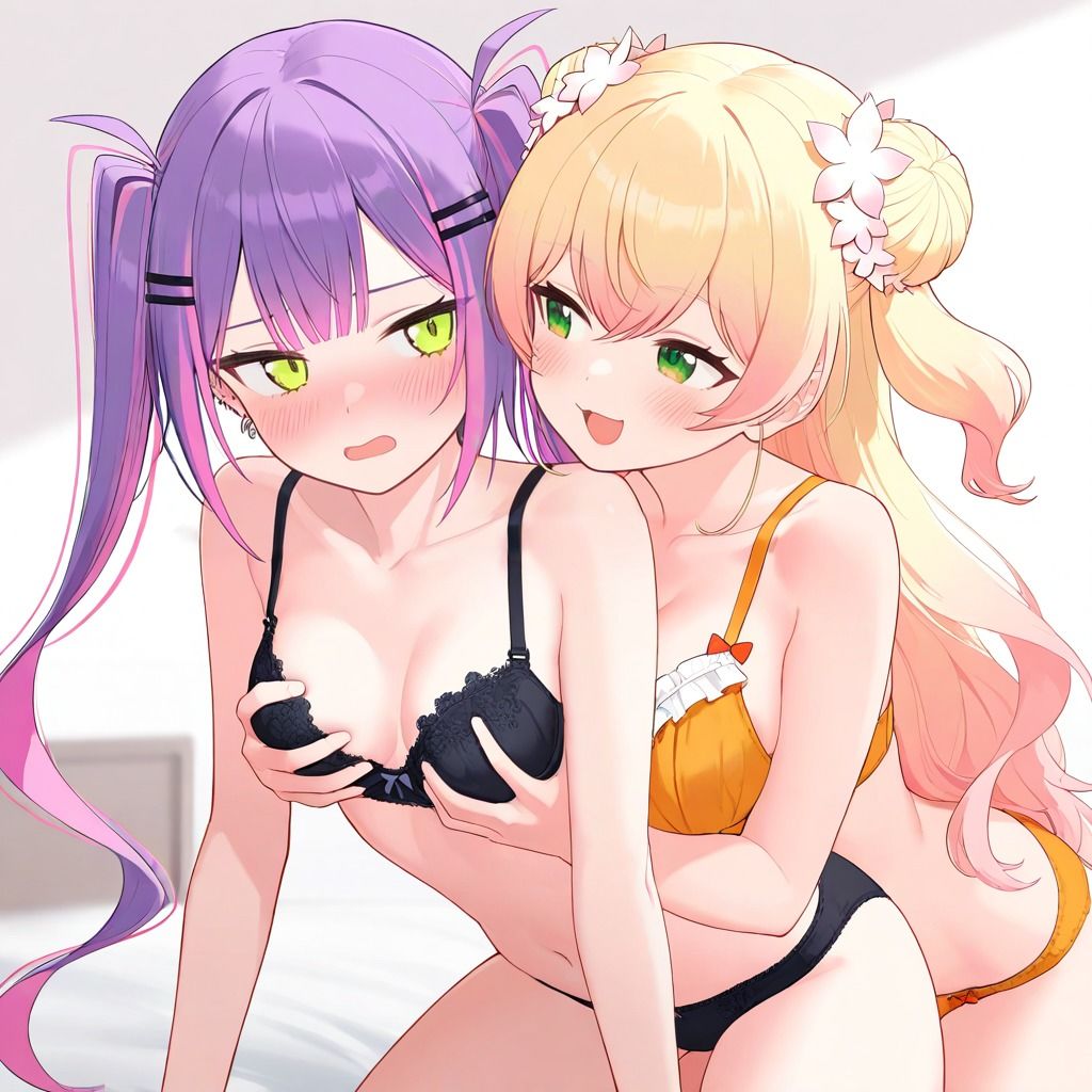 桃◯ねねと常◯トワ ねねトワ百合えっち サンプル画像2