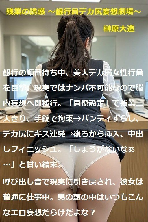 残業の誘惑 〜銀行員デカ尻妄想劇場〜 サンプル画像1
